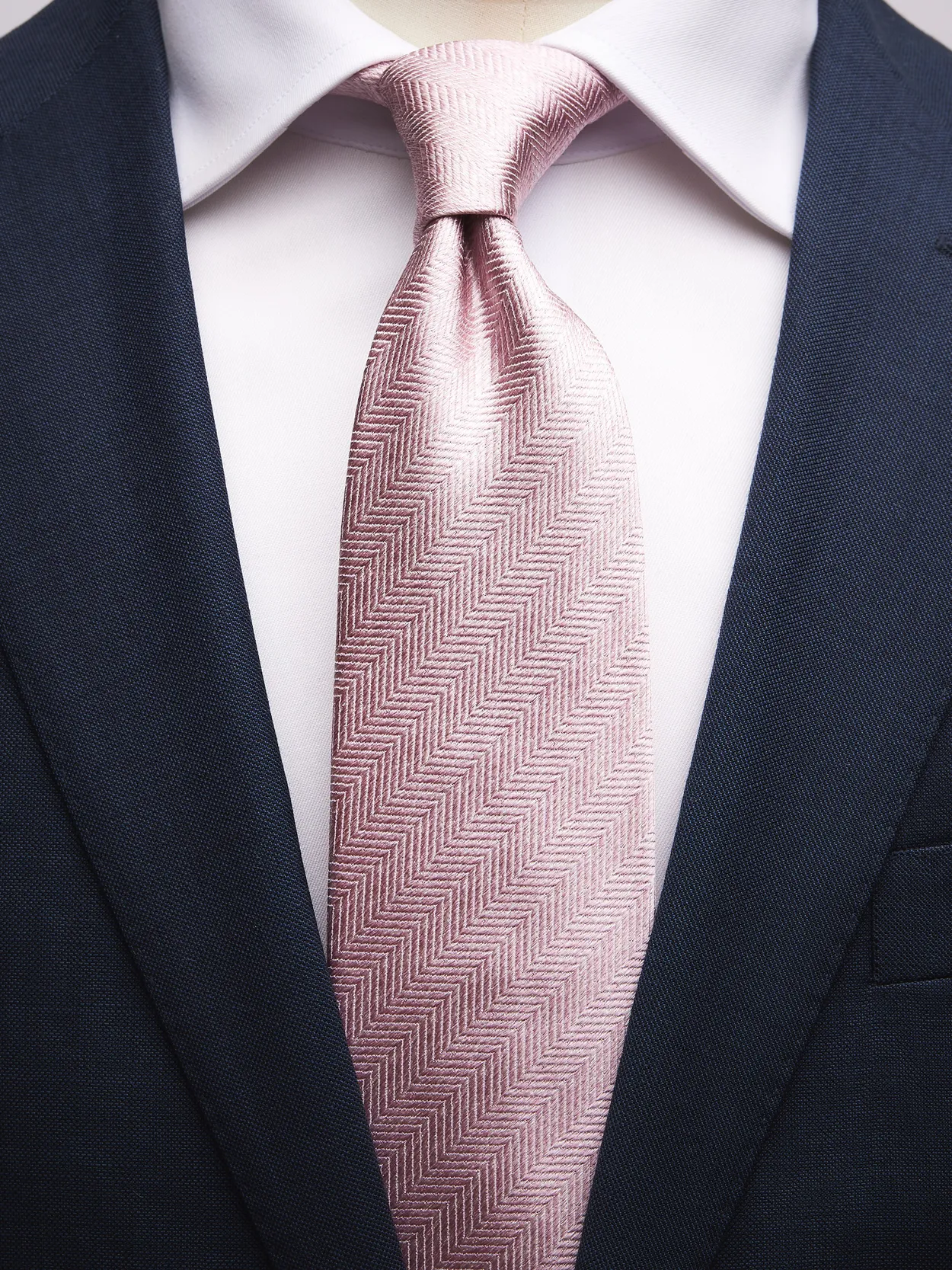 Pink Tie Herringbone