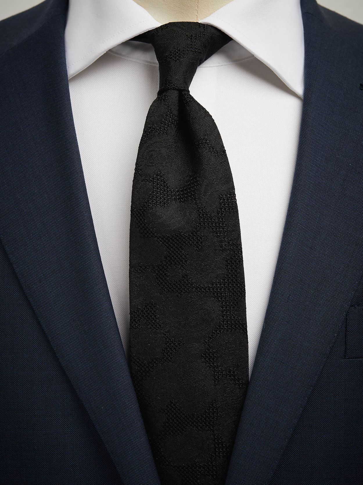 Black Grenadine Tie 