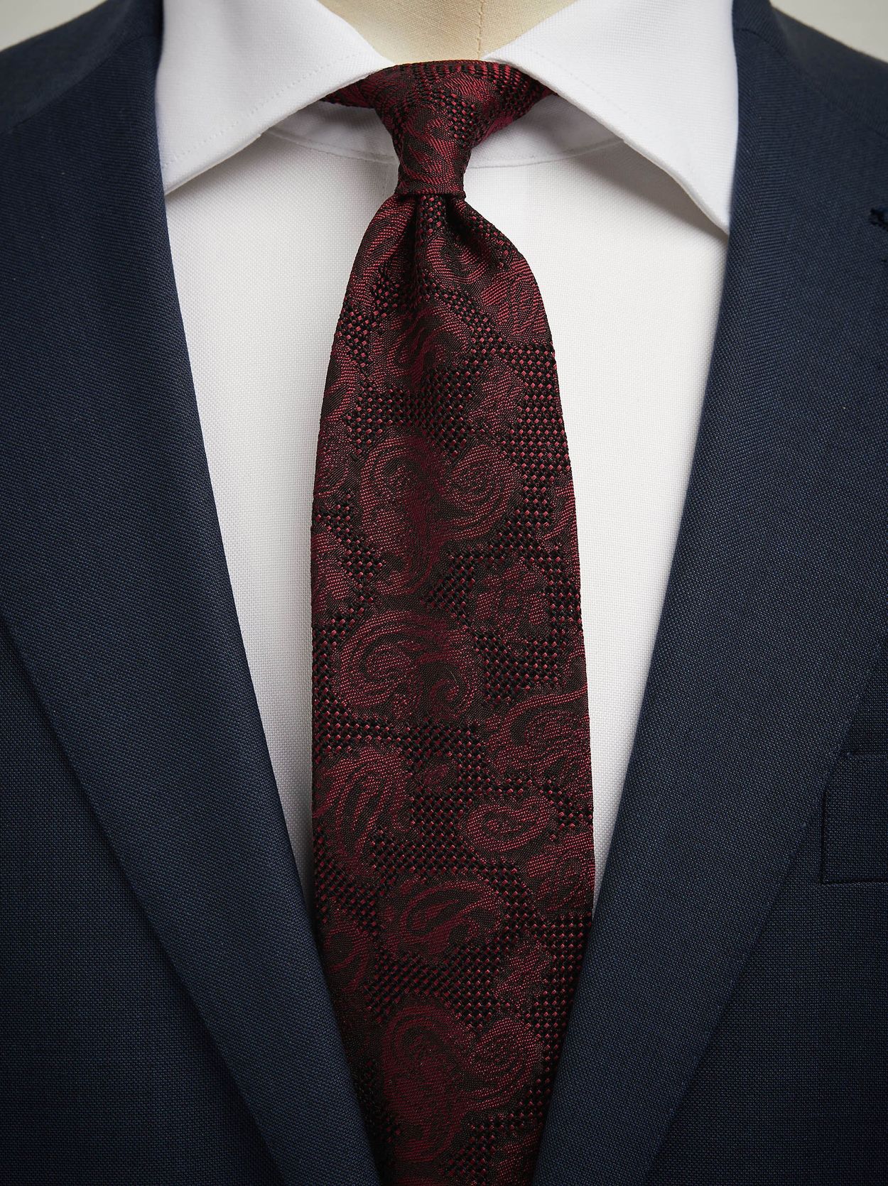 Burgundy Grenadine Tie