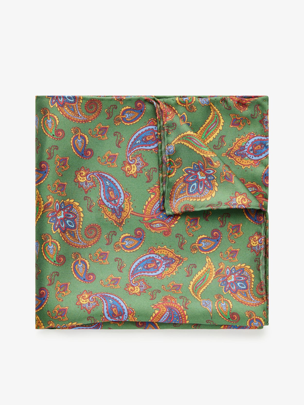 Pochette de Costume Verte Paisley