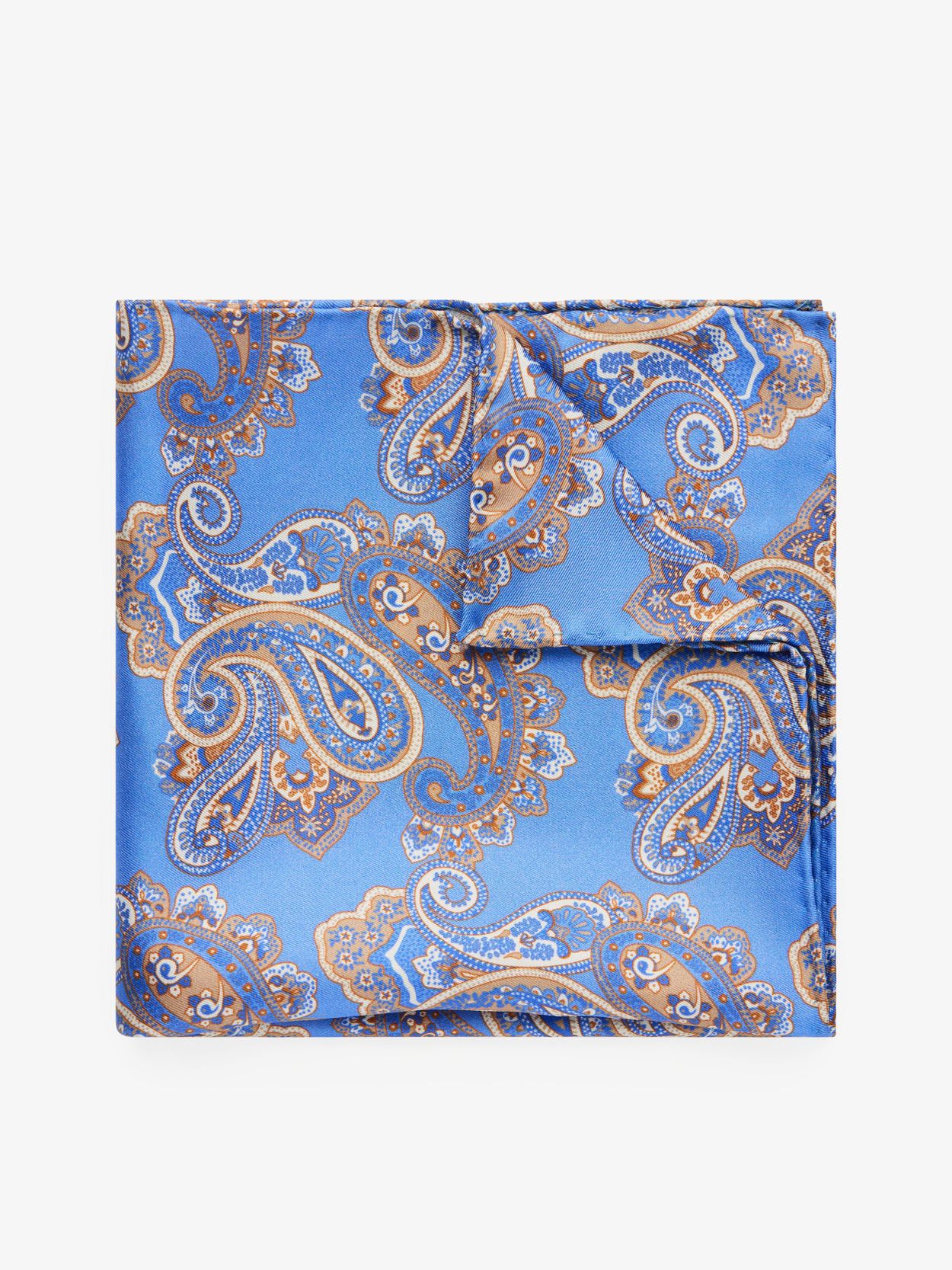 Blauw & Beige Pochet Paisley