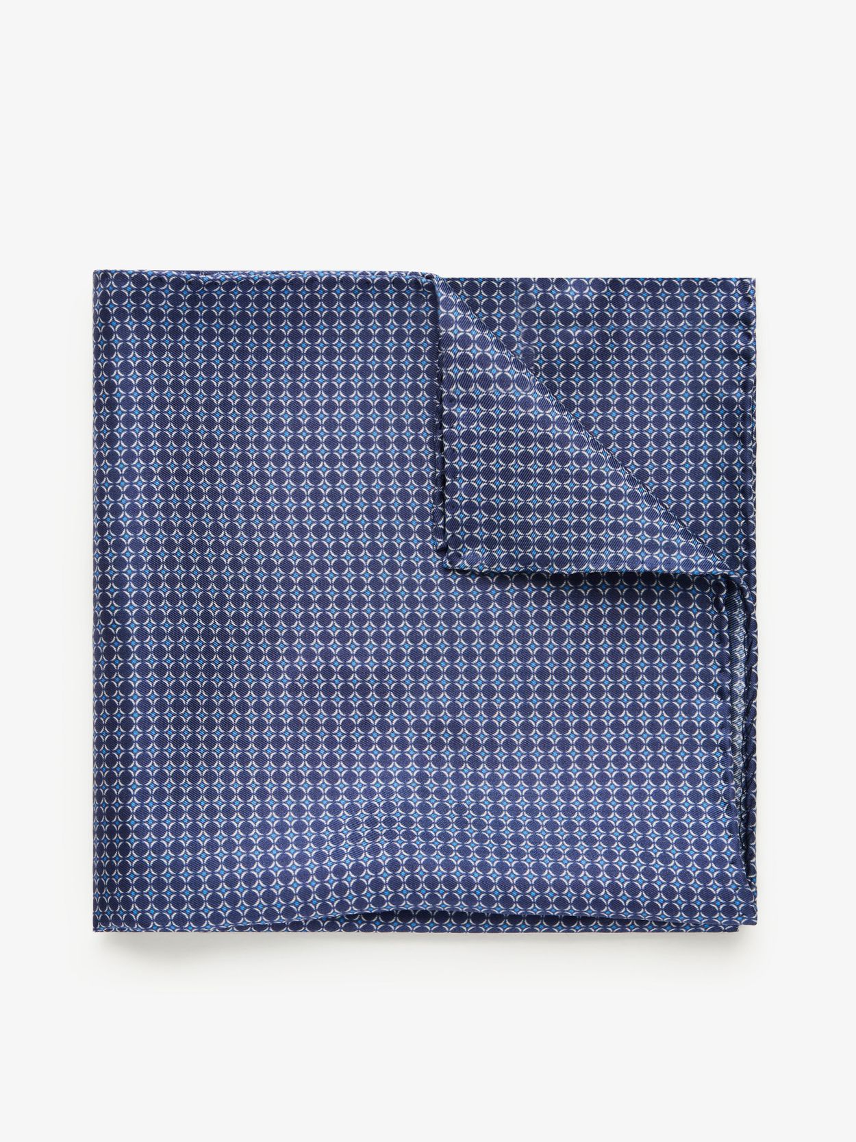 Dark Blue Pocket Square Geometric