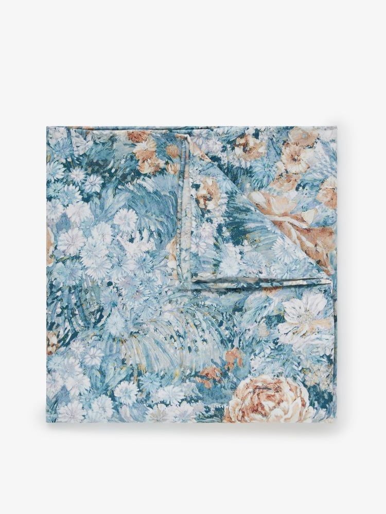 Blue Pocket Square Cotton