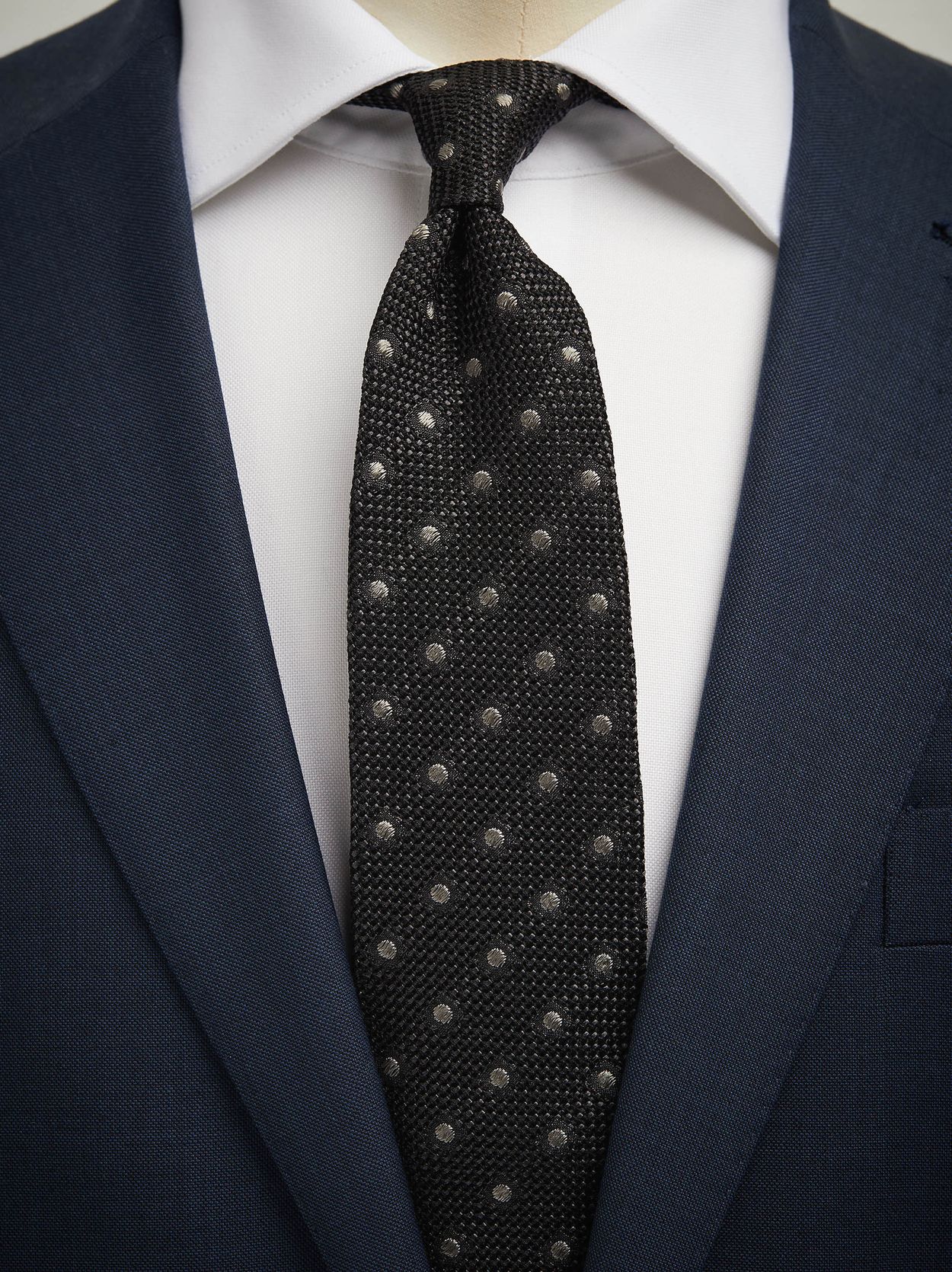 Black Grenadine Tie Dot