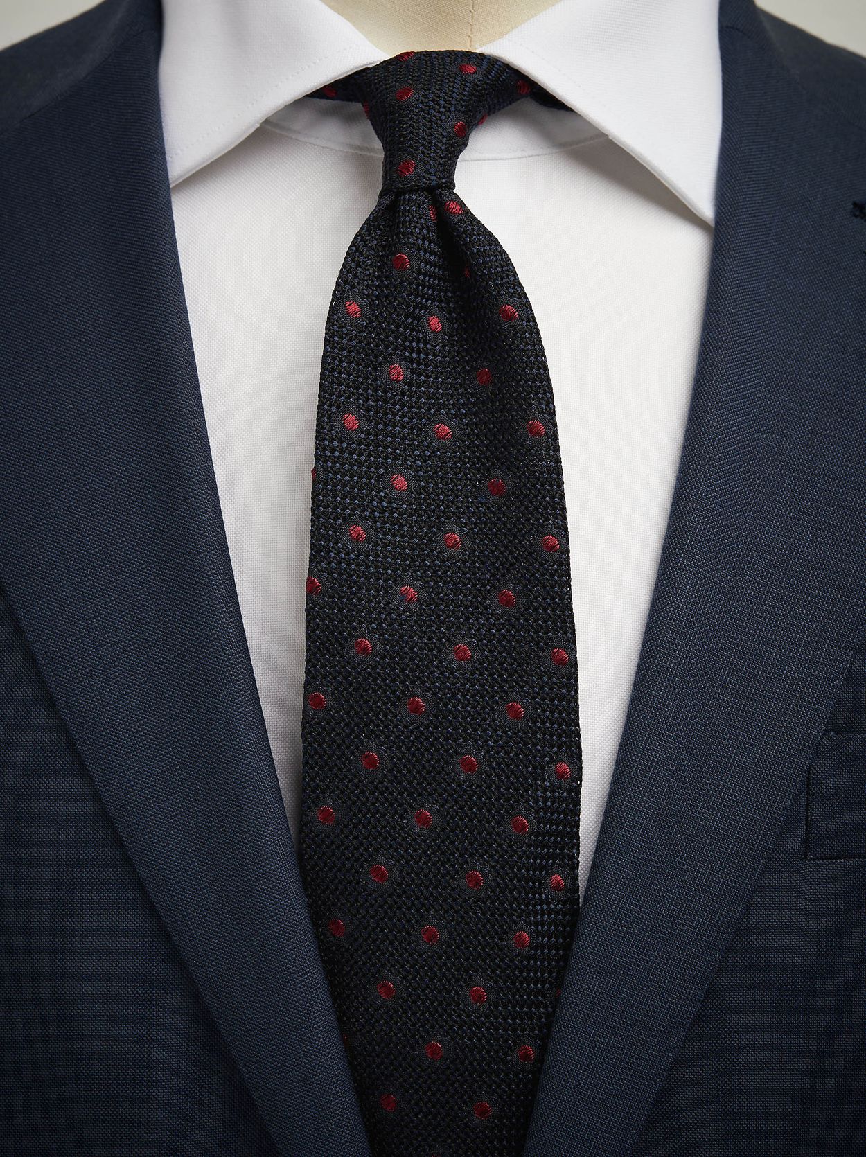 Blue & Red Grenadine Tie Dot