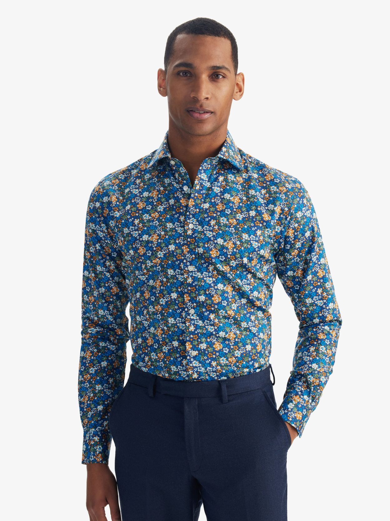 Chemise Imprimée Bleue