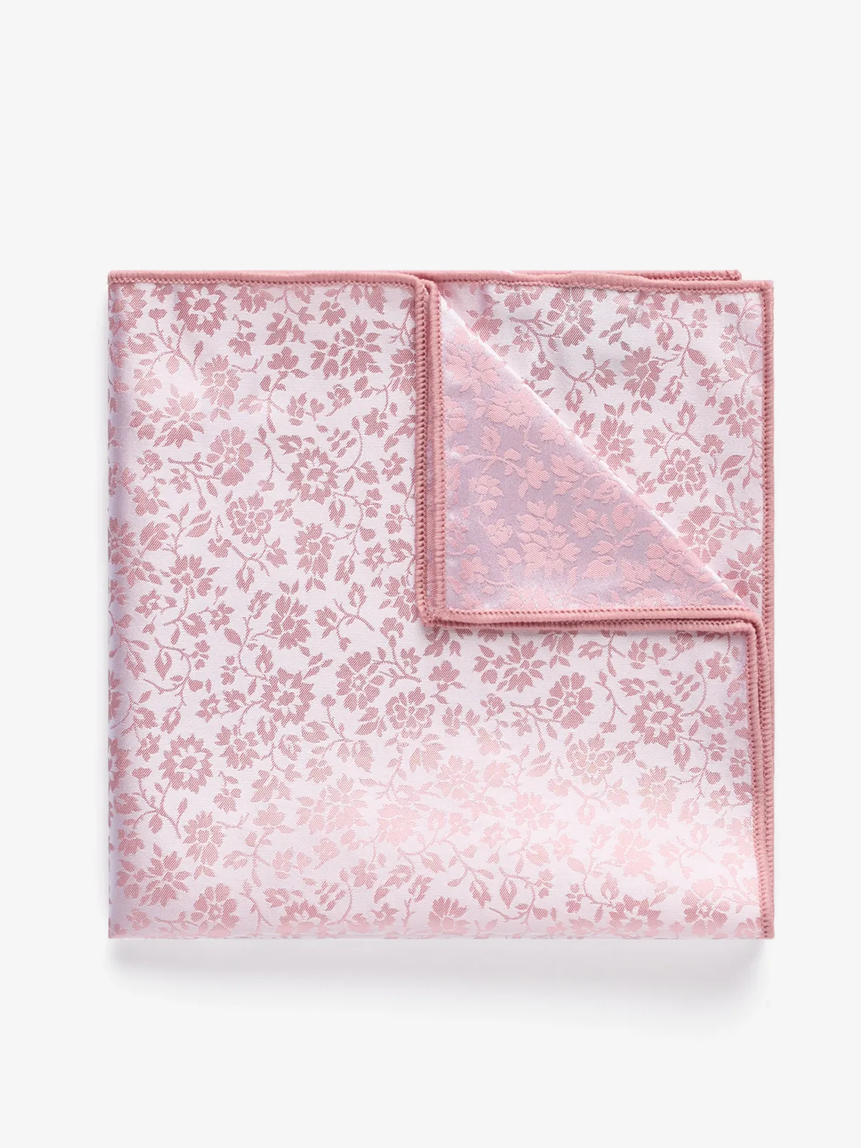 Pink Floral Pocket Square Silk