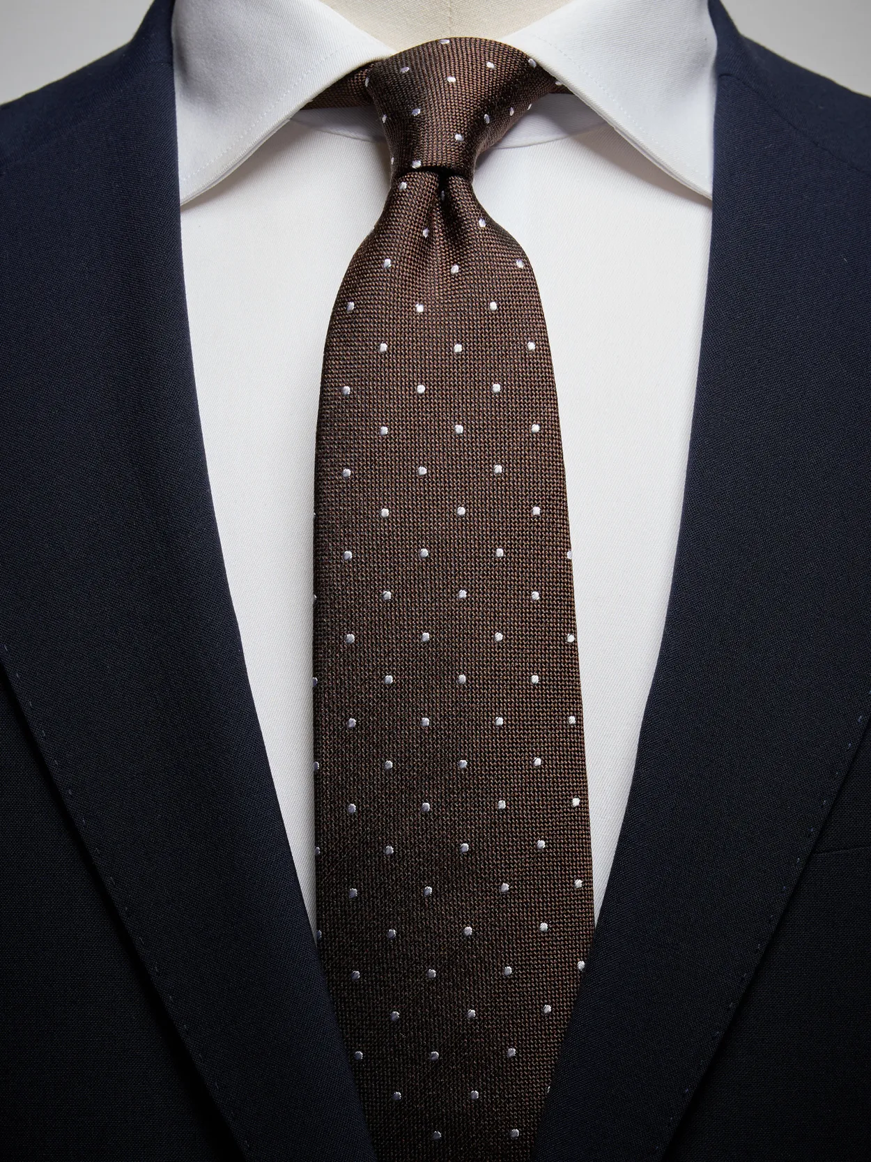 Brown Woven Dote Tie