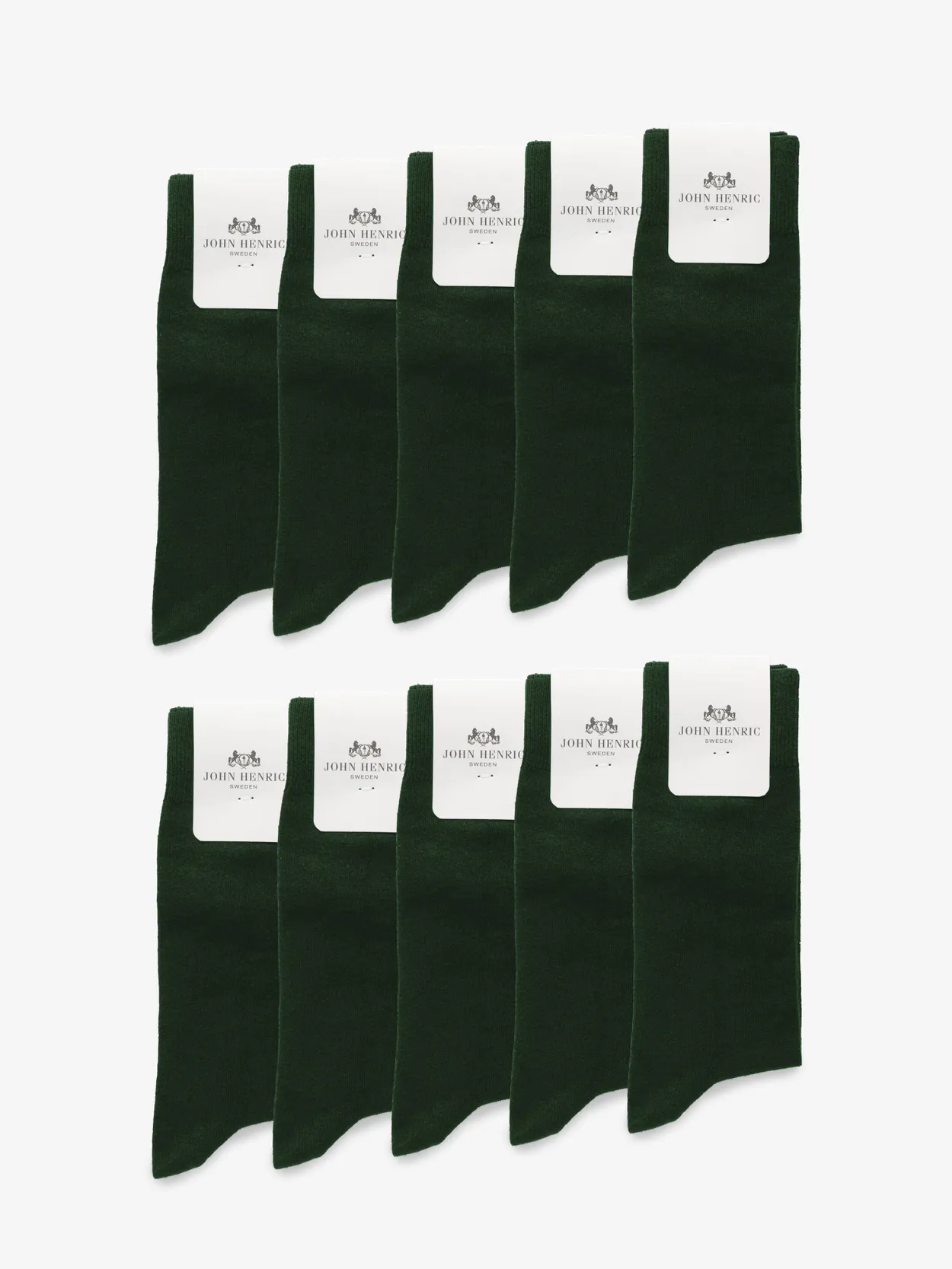 10-Pack Dark Green Socks