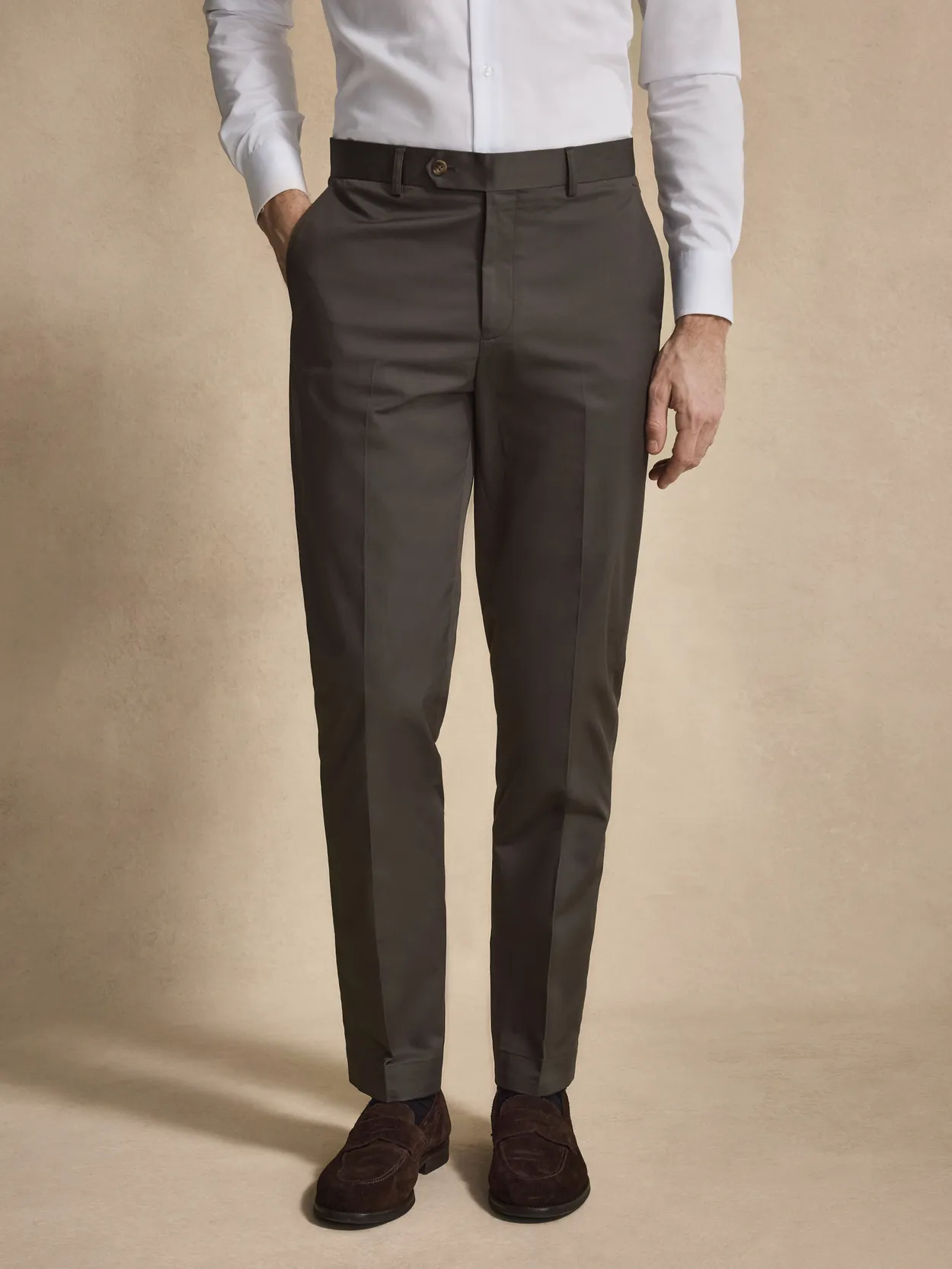 Beluga Cotton Solid Suit Pants