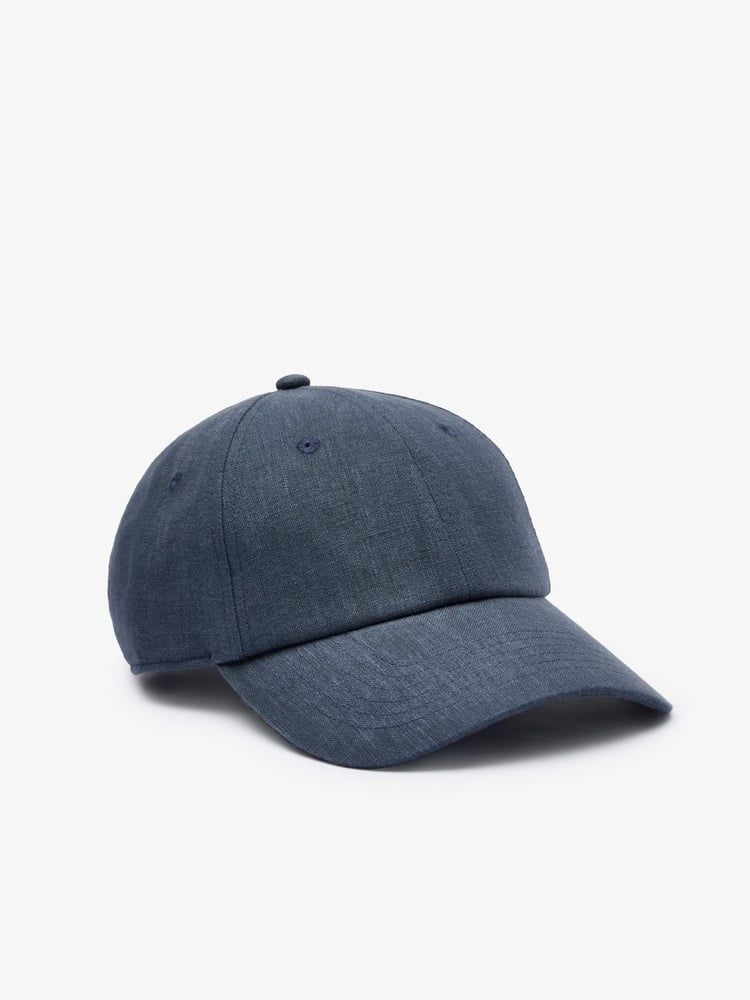 Blue Linen Baseball Cap