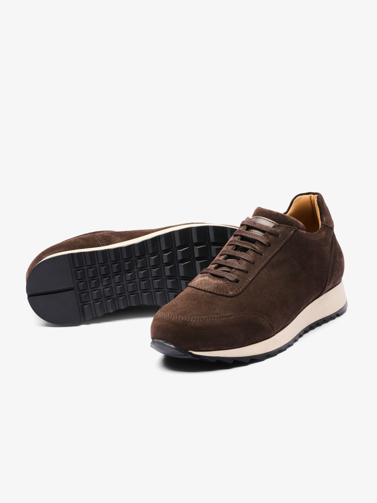 Brown Suede Runner Sneaker - Men display picture 2