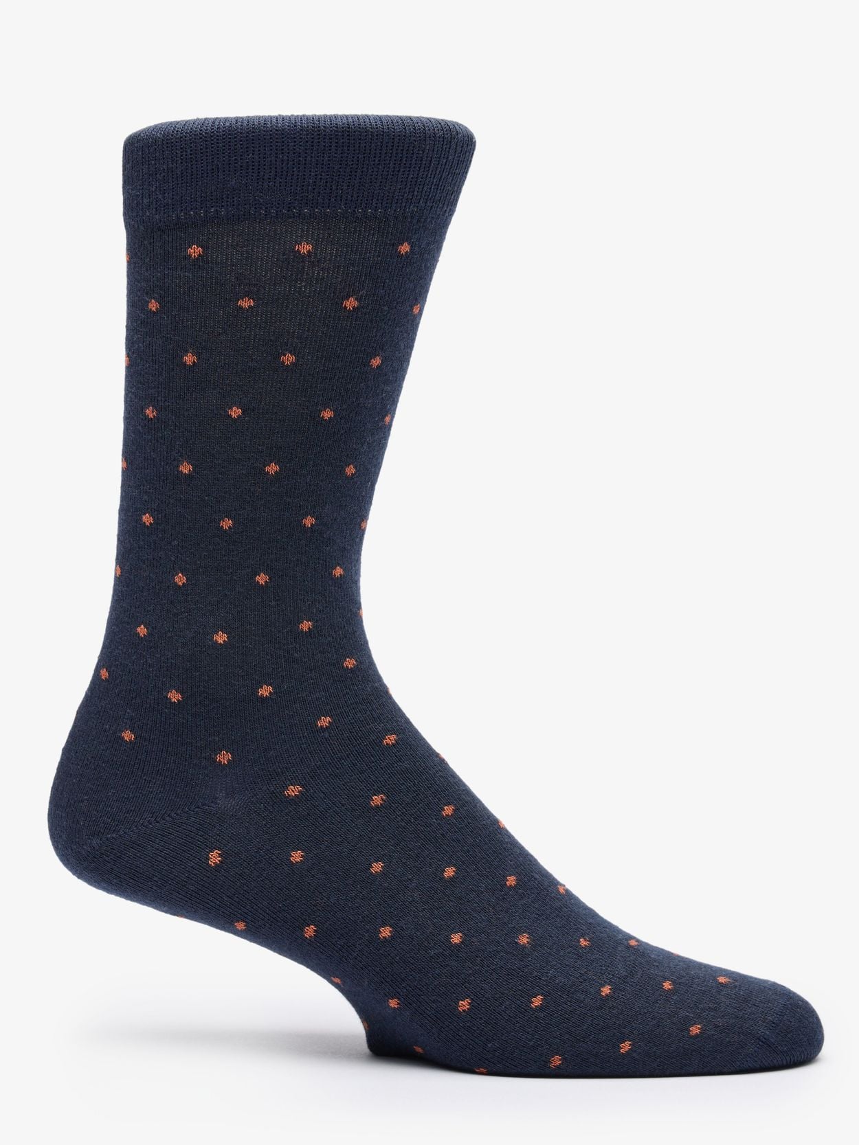 navy and orange dress socks Love Sock Company Men's Mid Calf Dress Socks