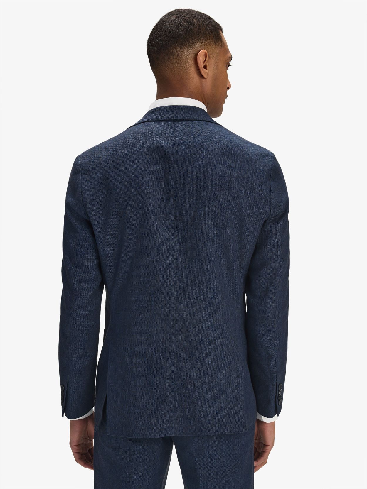 Image number 7 for product Navy Blue Linen Cotton Suit