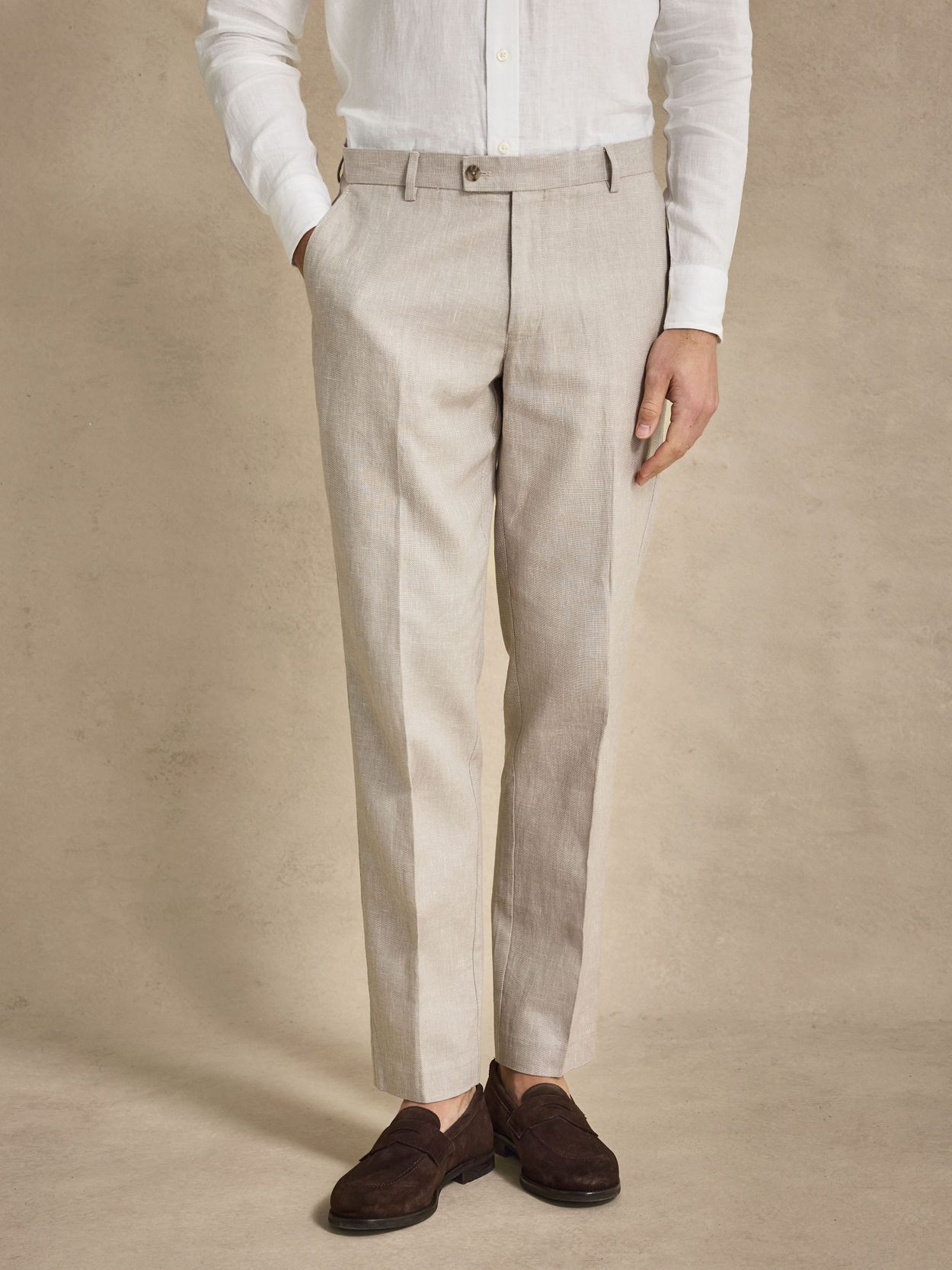 Image number 5 for product Beige Linnekostym