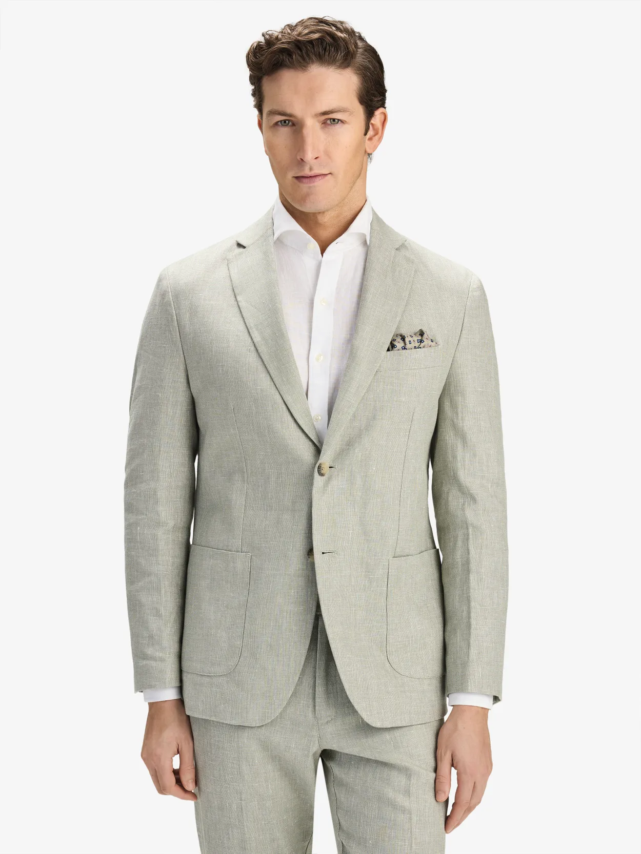 Image number 3 for product Green Linen Cotton Suit