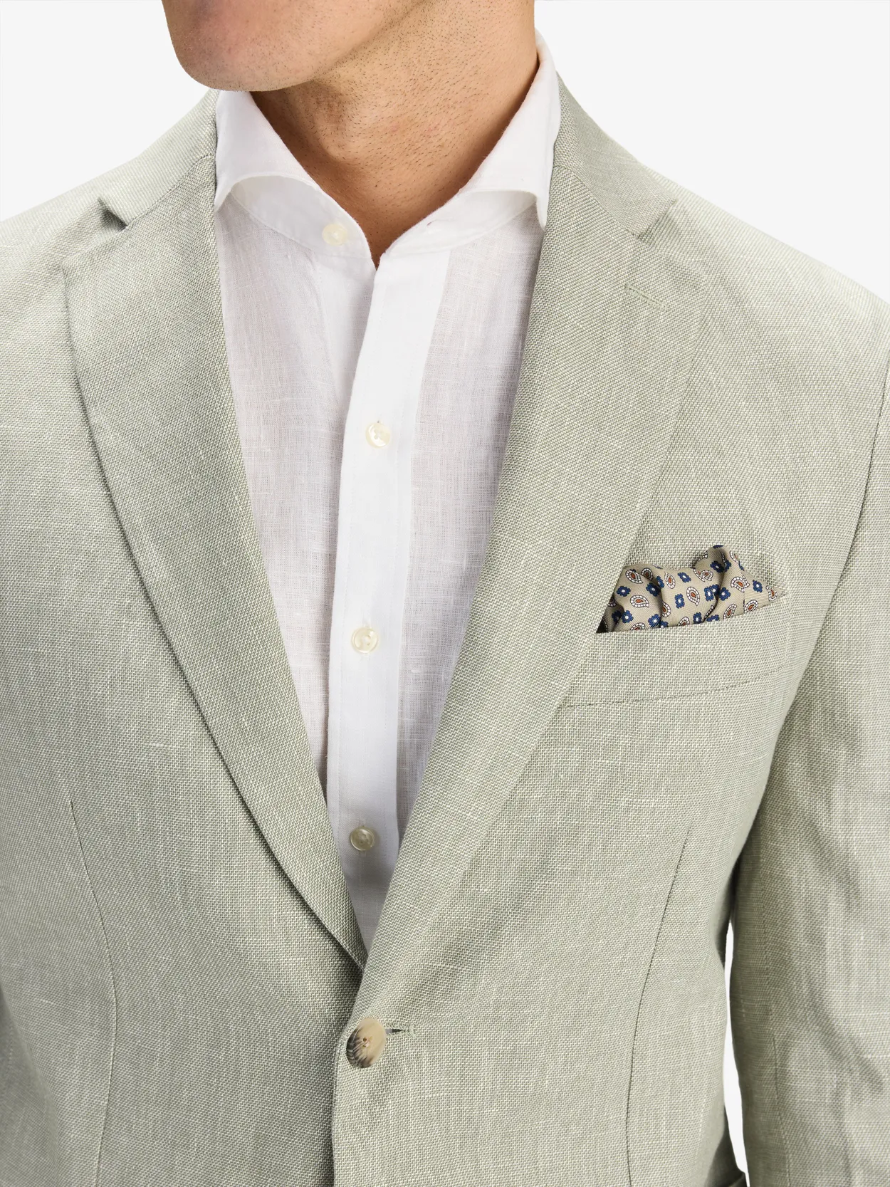 Image number 5 for product Green Linen Cotton Suit