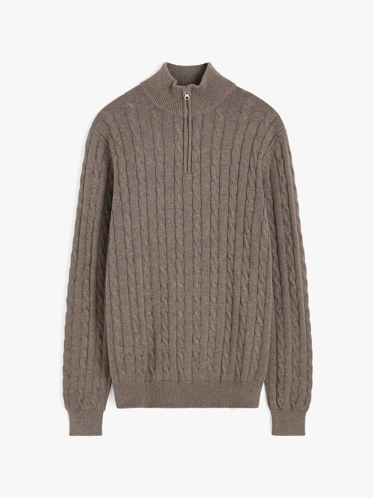 Men's Cotton Cable Knit Half Zip Sweater - Buy online | John Henric