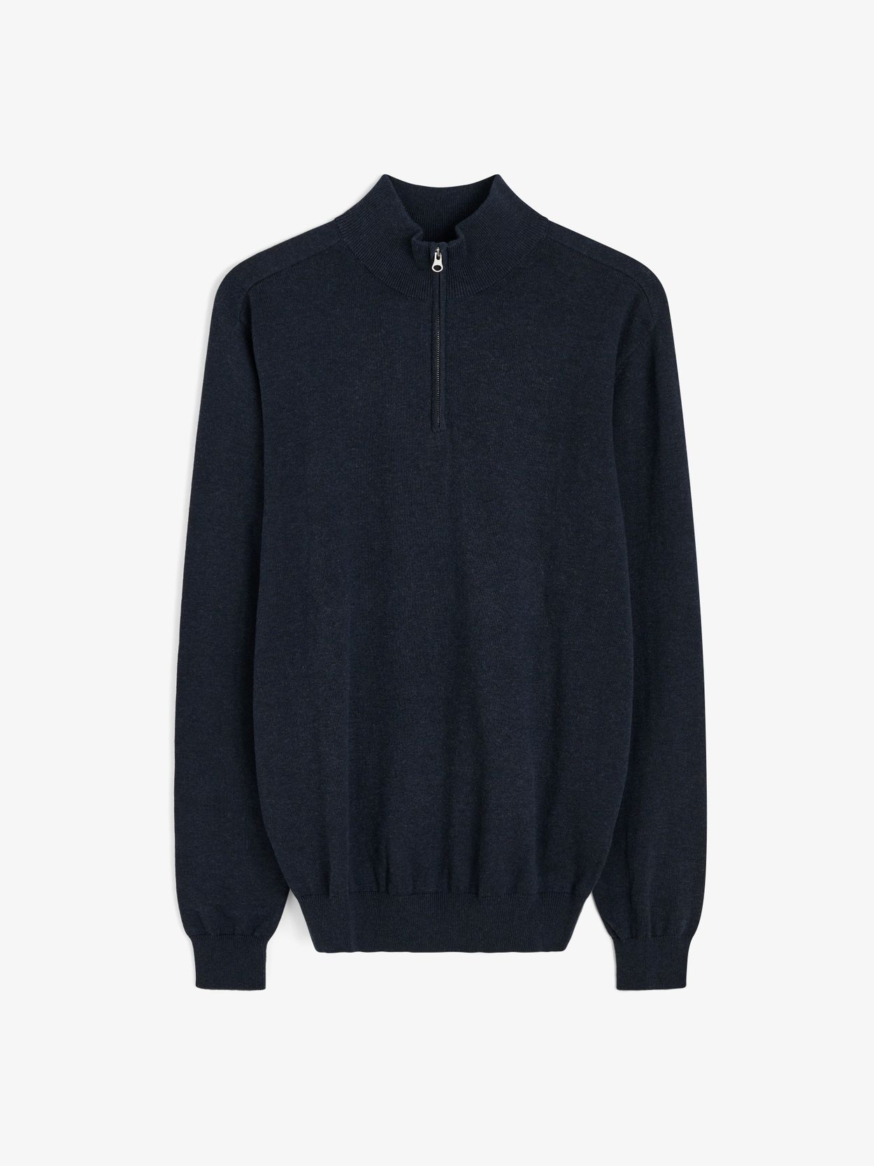 Blue Half Zip Sweater Regular Fit - Cotton Half Zip - Buy online