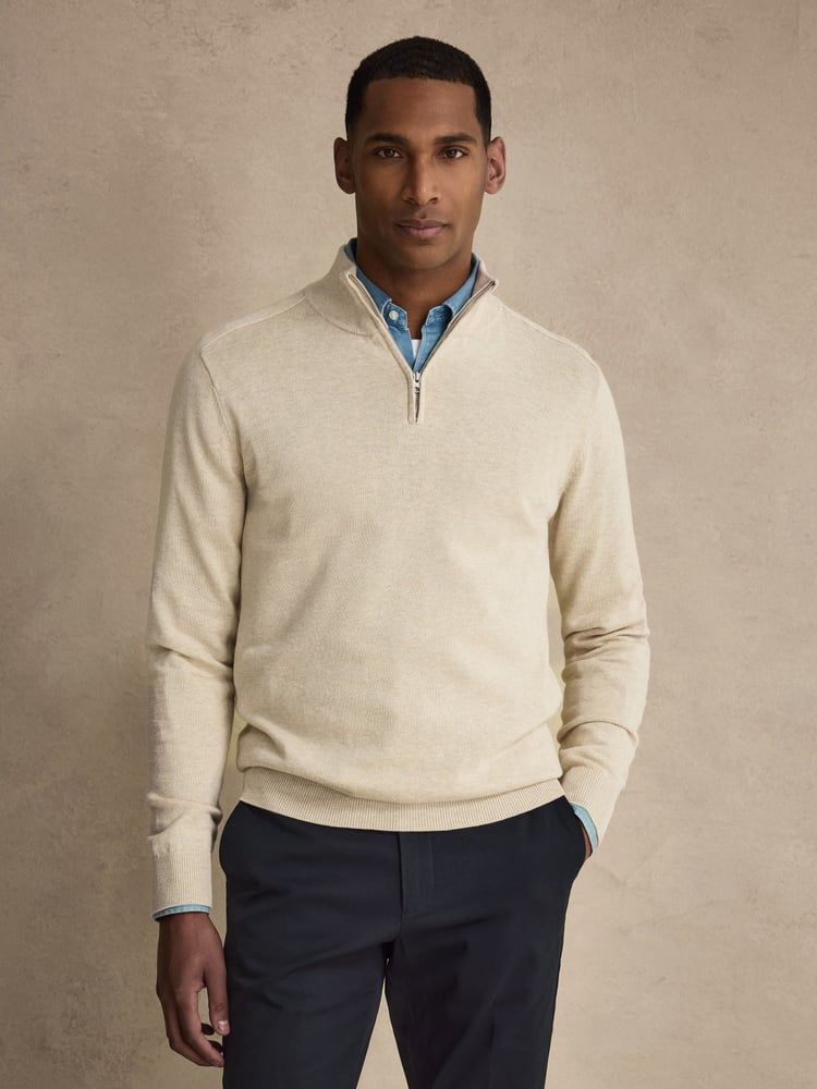 Pull Homme Cutter & Buck (noir, M, Manches Longues, Demi-fermeture éclair, Neuf)