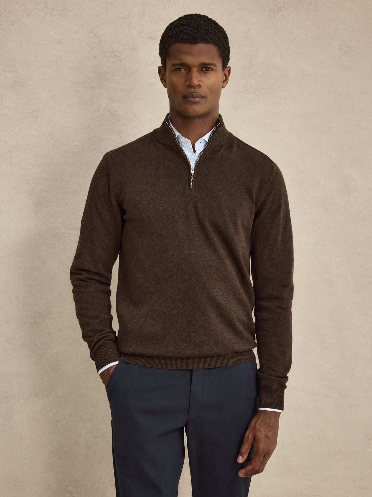 Men's Cotton Cable Knit V-Neck Sweater - Buy online | John Henric