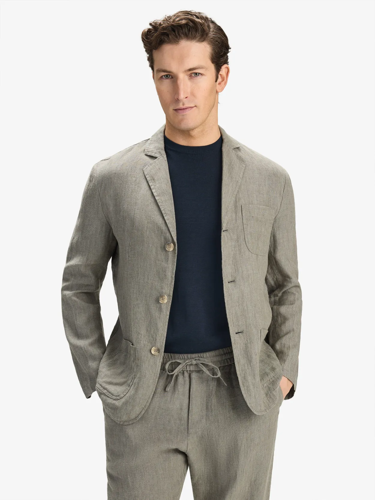 Image number 6 for product Green Casual Fit Linen Suit