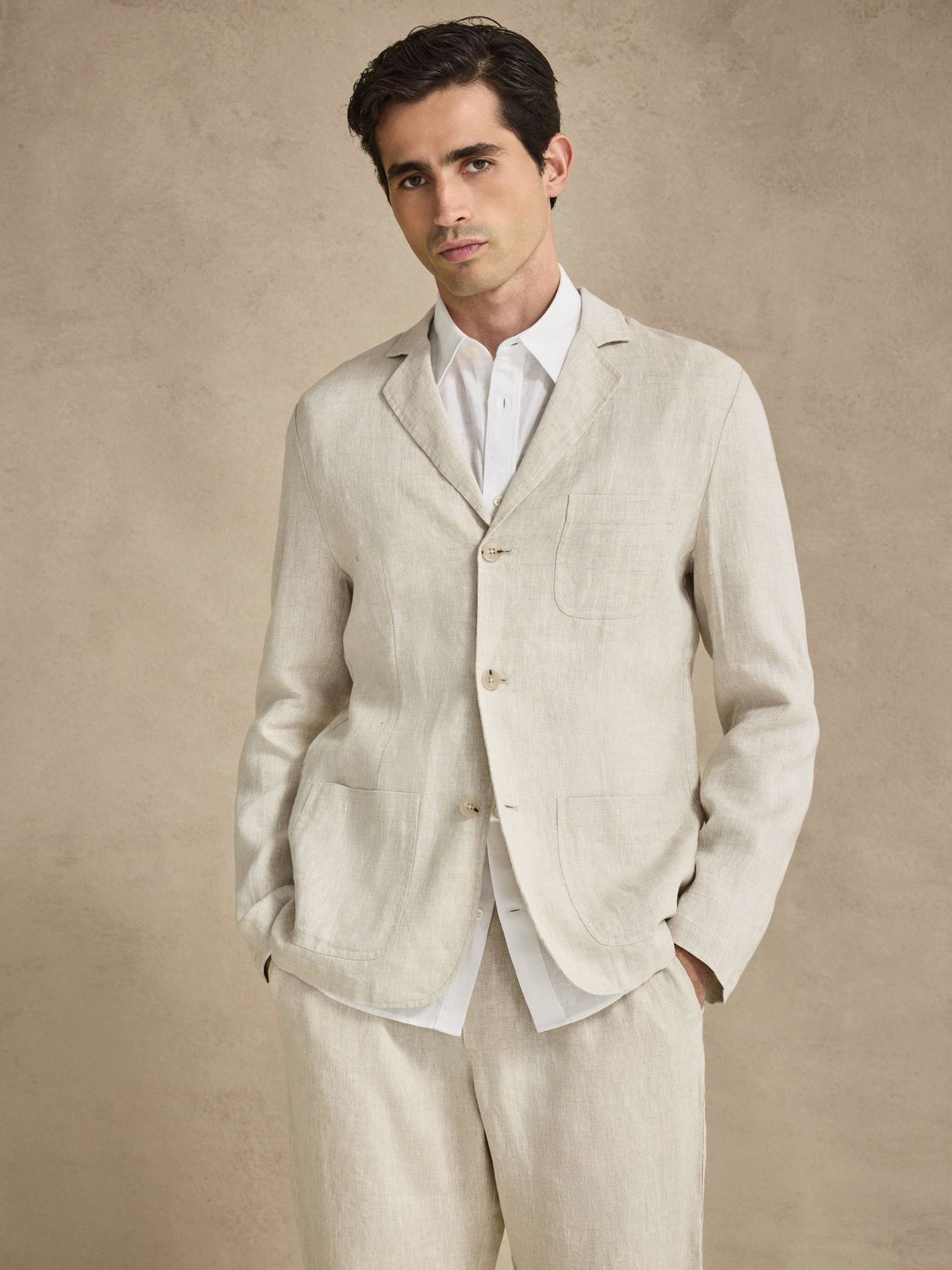 Image number 2 for product Sand Hør Jakkesæt