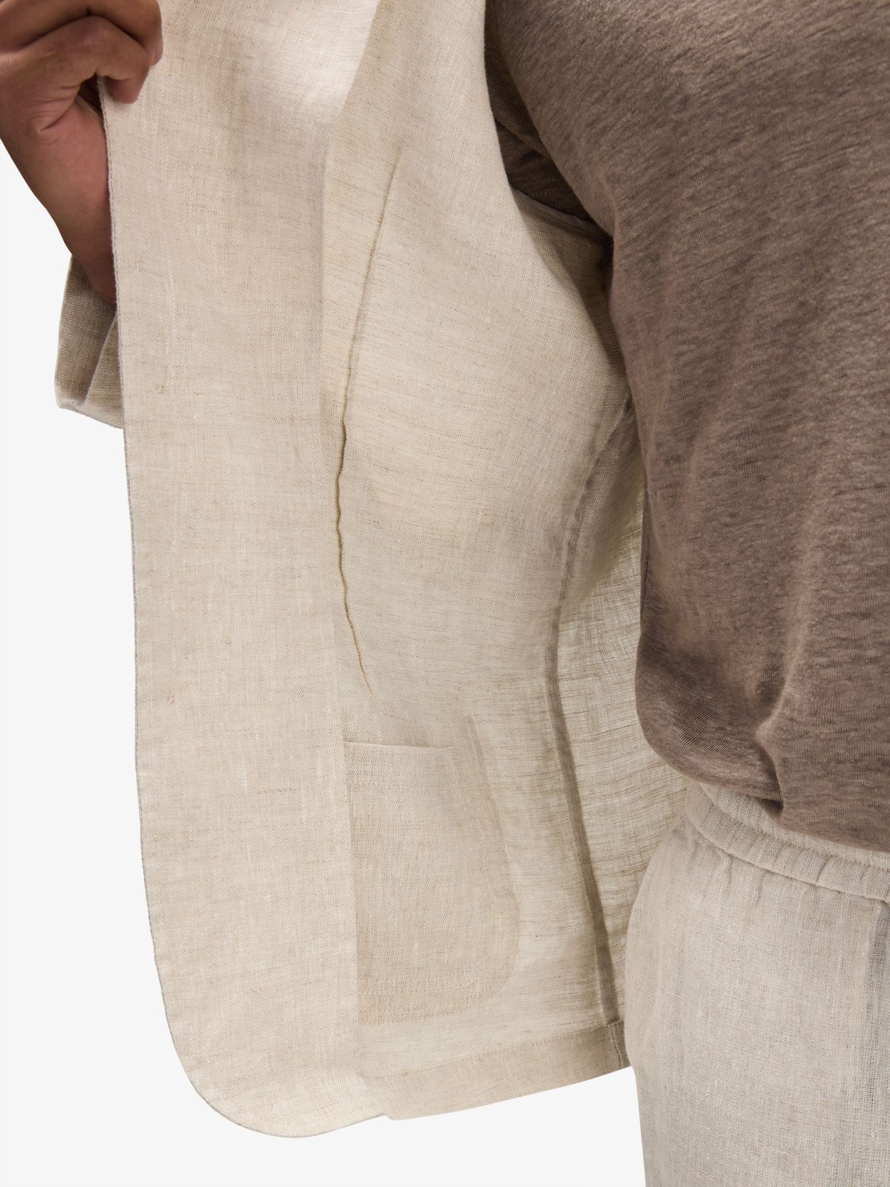 Image number 5 for product Sand Casual Fit Linen Suit