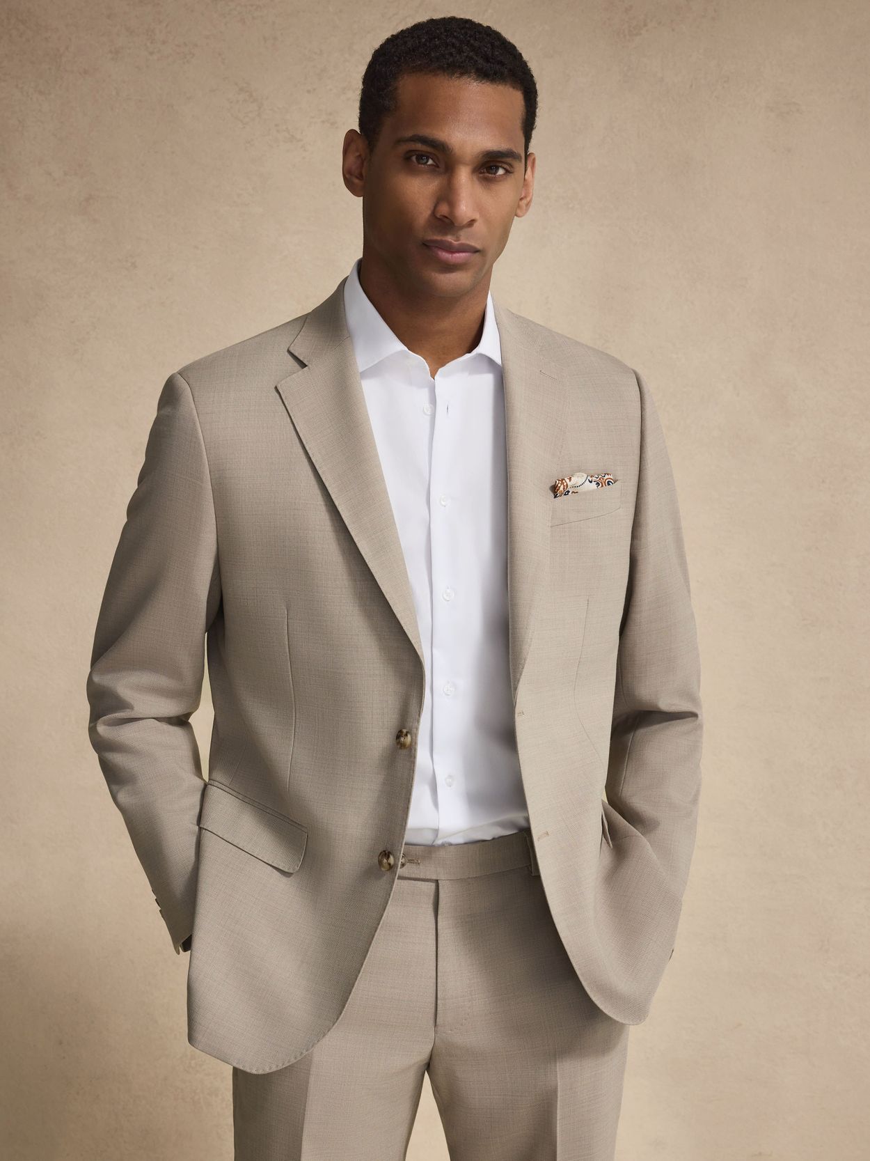 Image number 1 for product Beiger Anzug Wollstretch