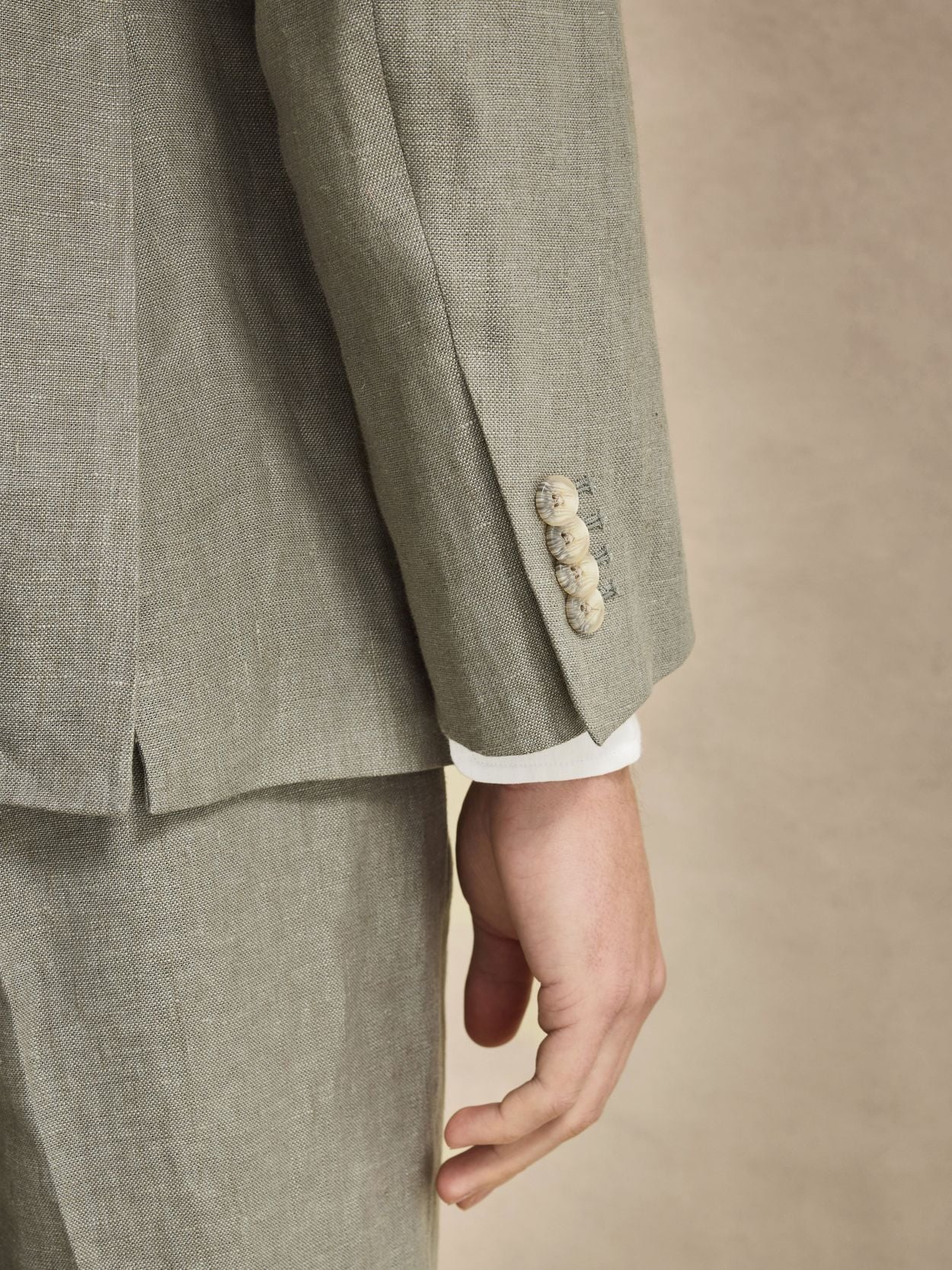 Image number 4 for product Green Linen Suit