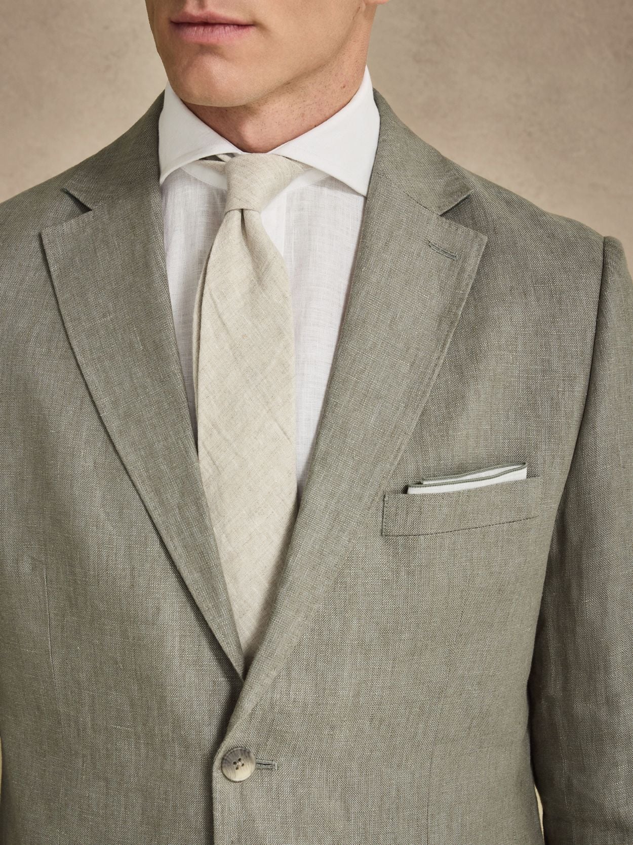 Image number 3 for product Green Linen Suit