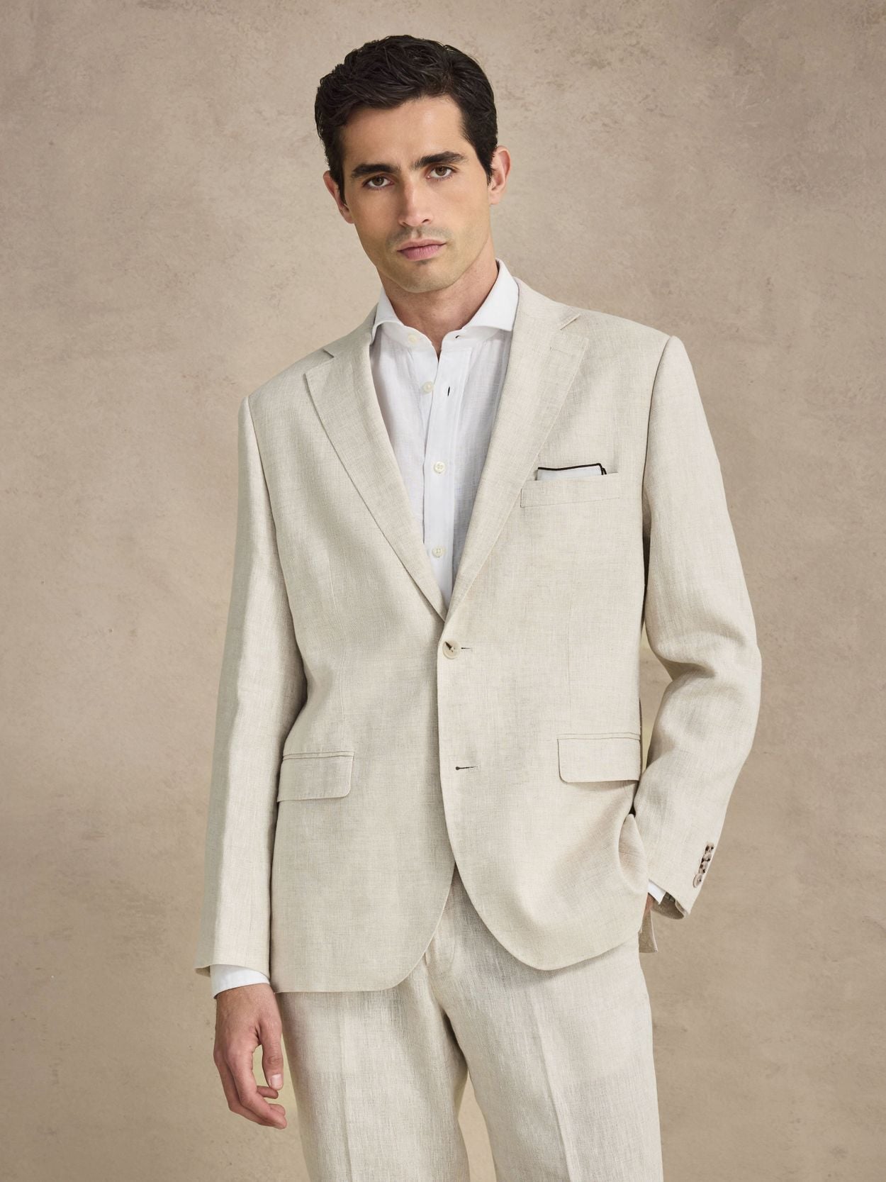 Image number 2 for product Sand Linen Suit