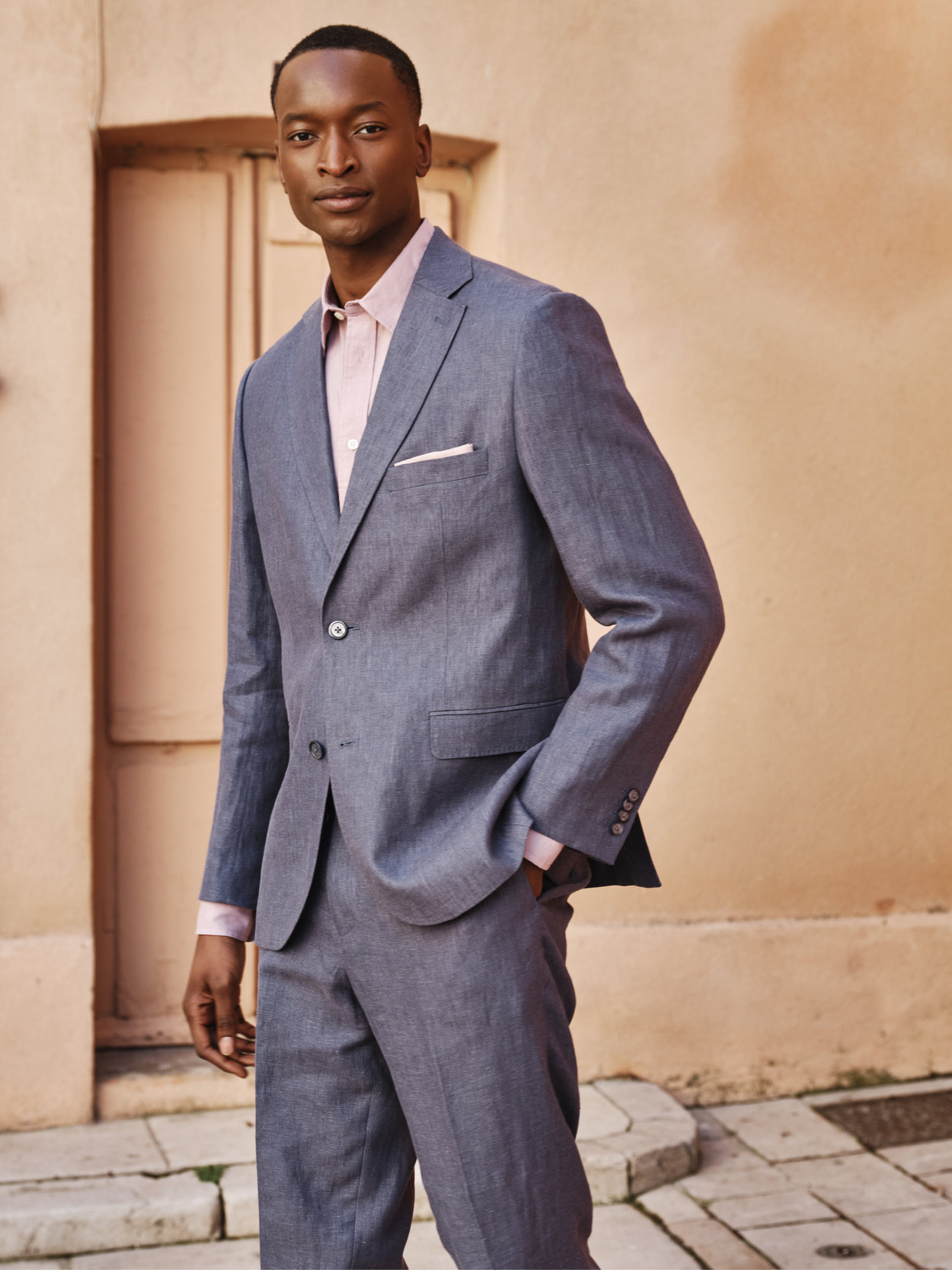 Image number 3 for product Blue Linen Suit