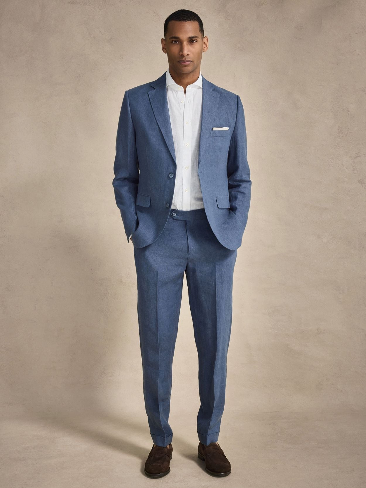 Image number 9 for product Blå Jakkesæt Hør