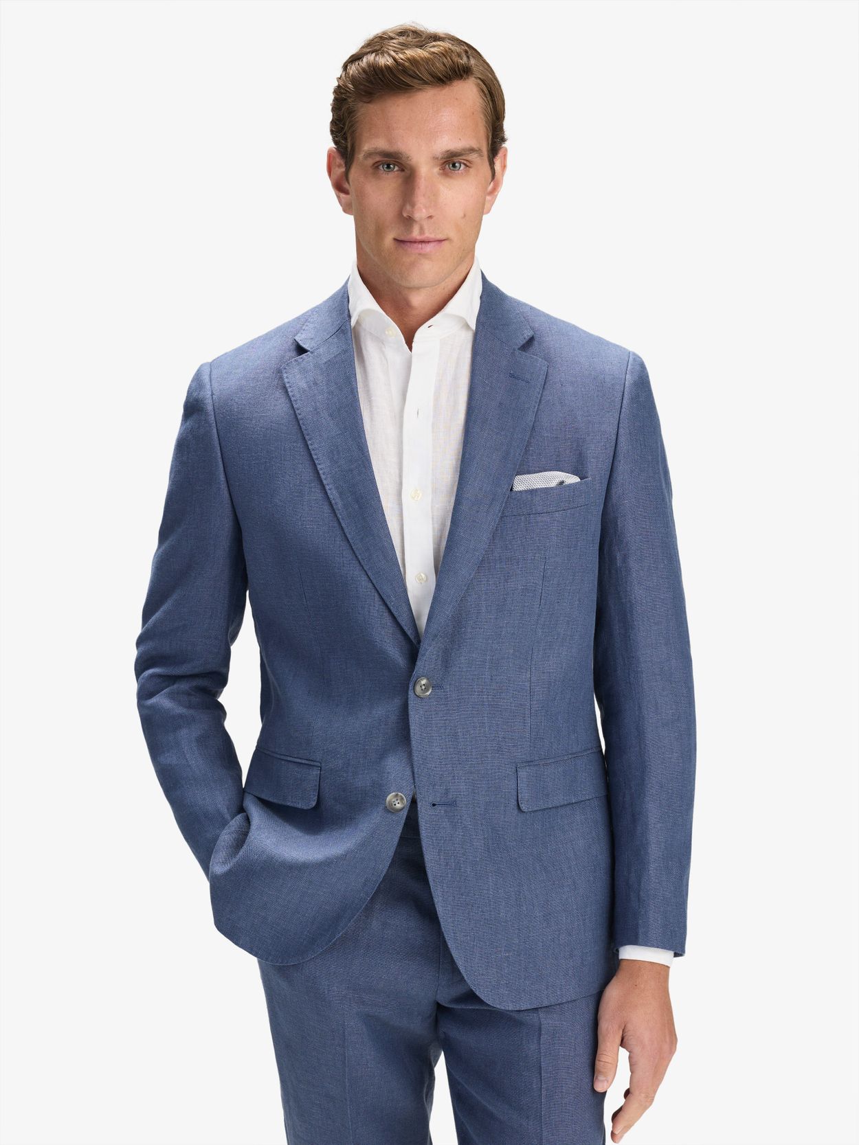 Blue Linen Suit