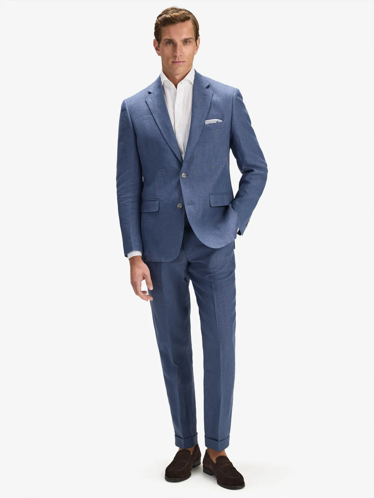 Image number 2 for product Blue Linen Suit