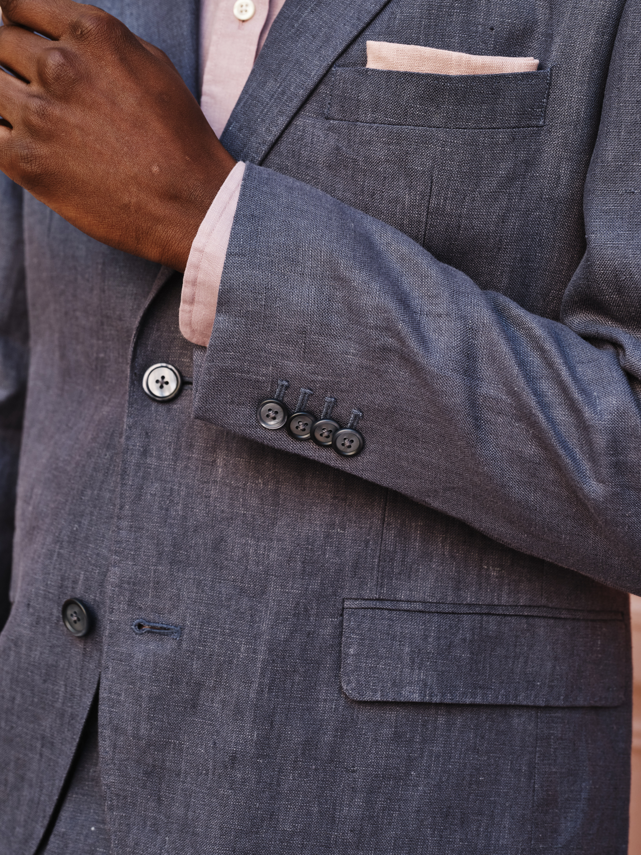 Image number 6 for product Blue Linen Suit