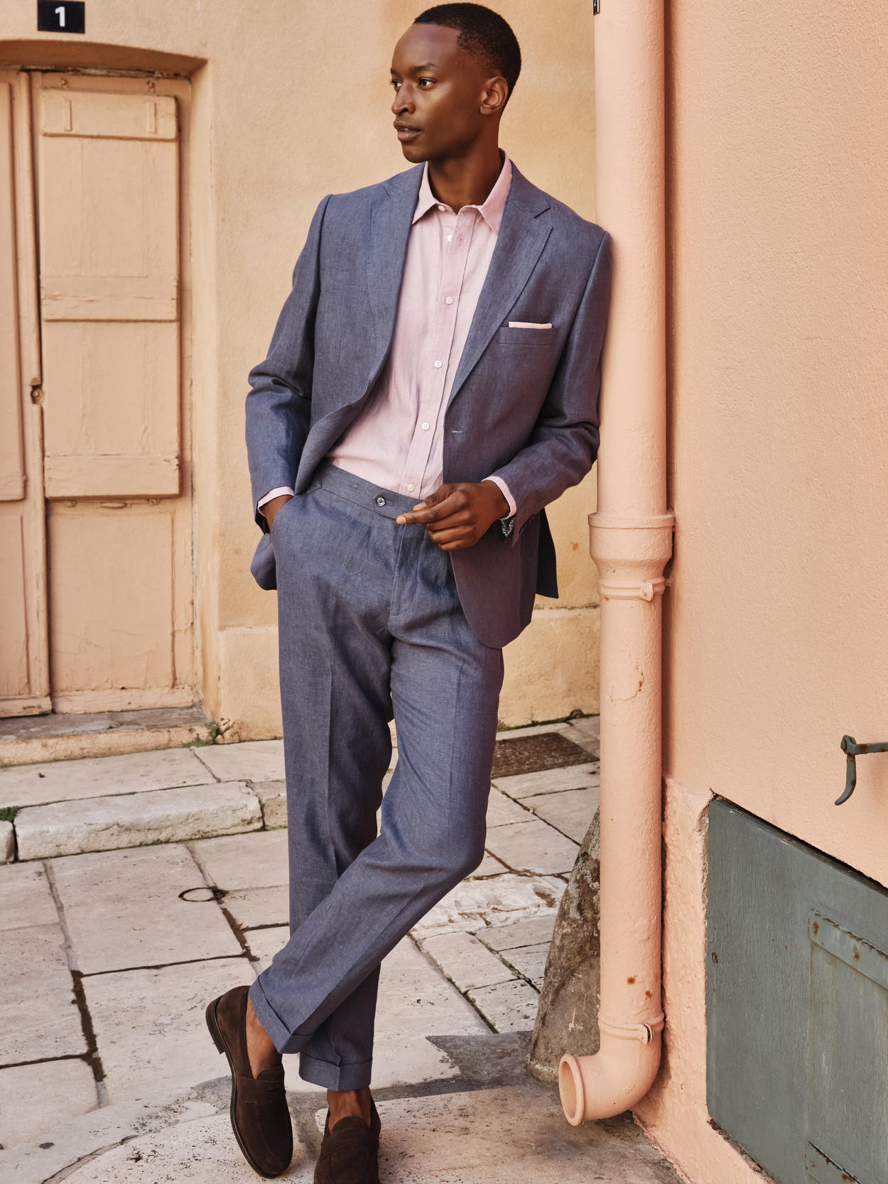 Image number 1 for product Blue Linen Suit