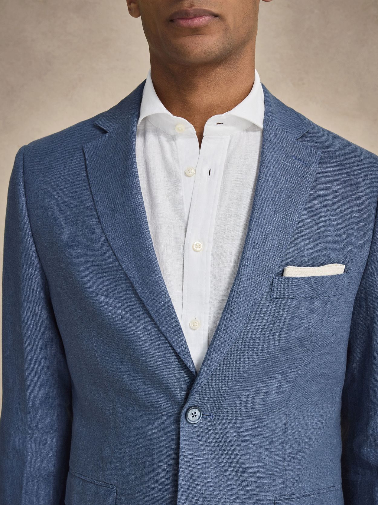 Image number 3 for product Blauer Leinenanzug