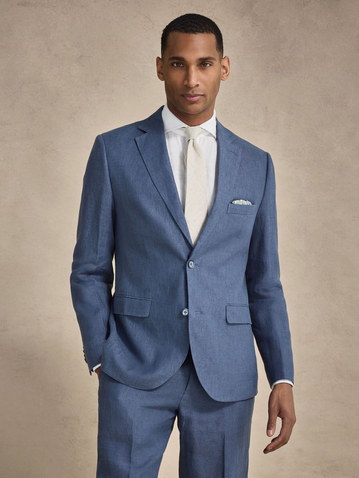 Image number 10 for product Blå Jakkesæt Hør