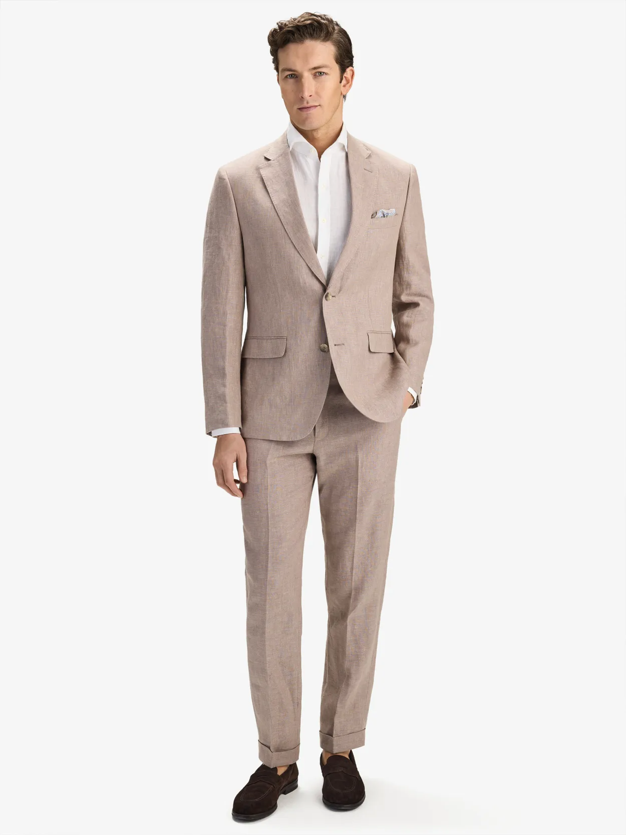 Image number 2 for product Beige Linen Suit