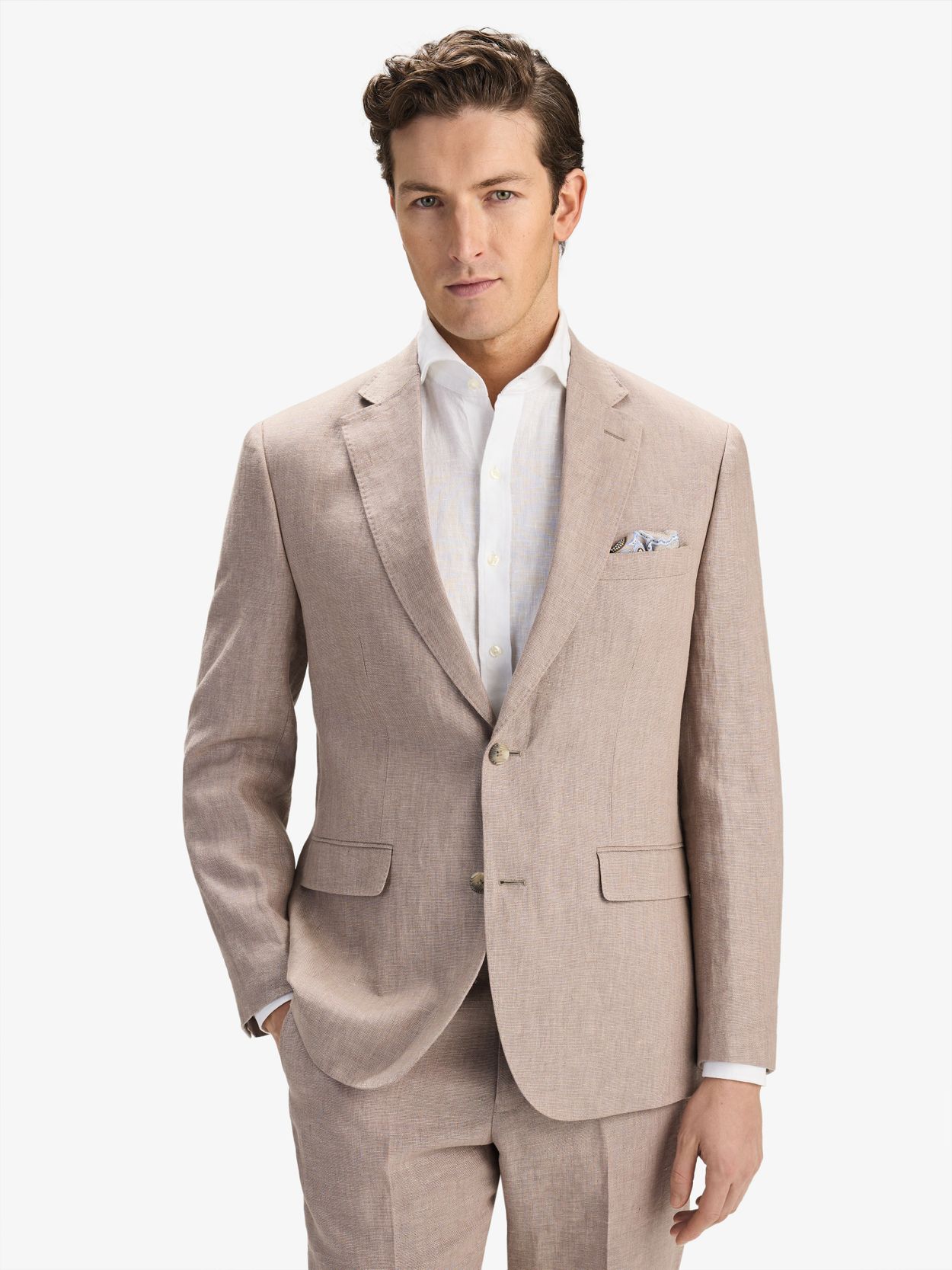 Image number 1 for product Beige Linen Suit