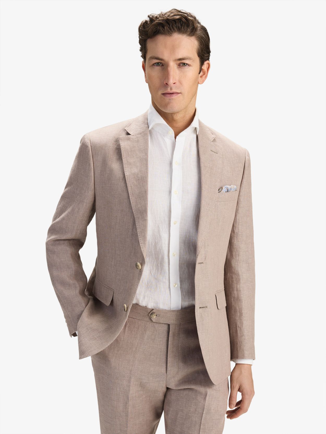 Image number 6 for product Beige Linen Suit