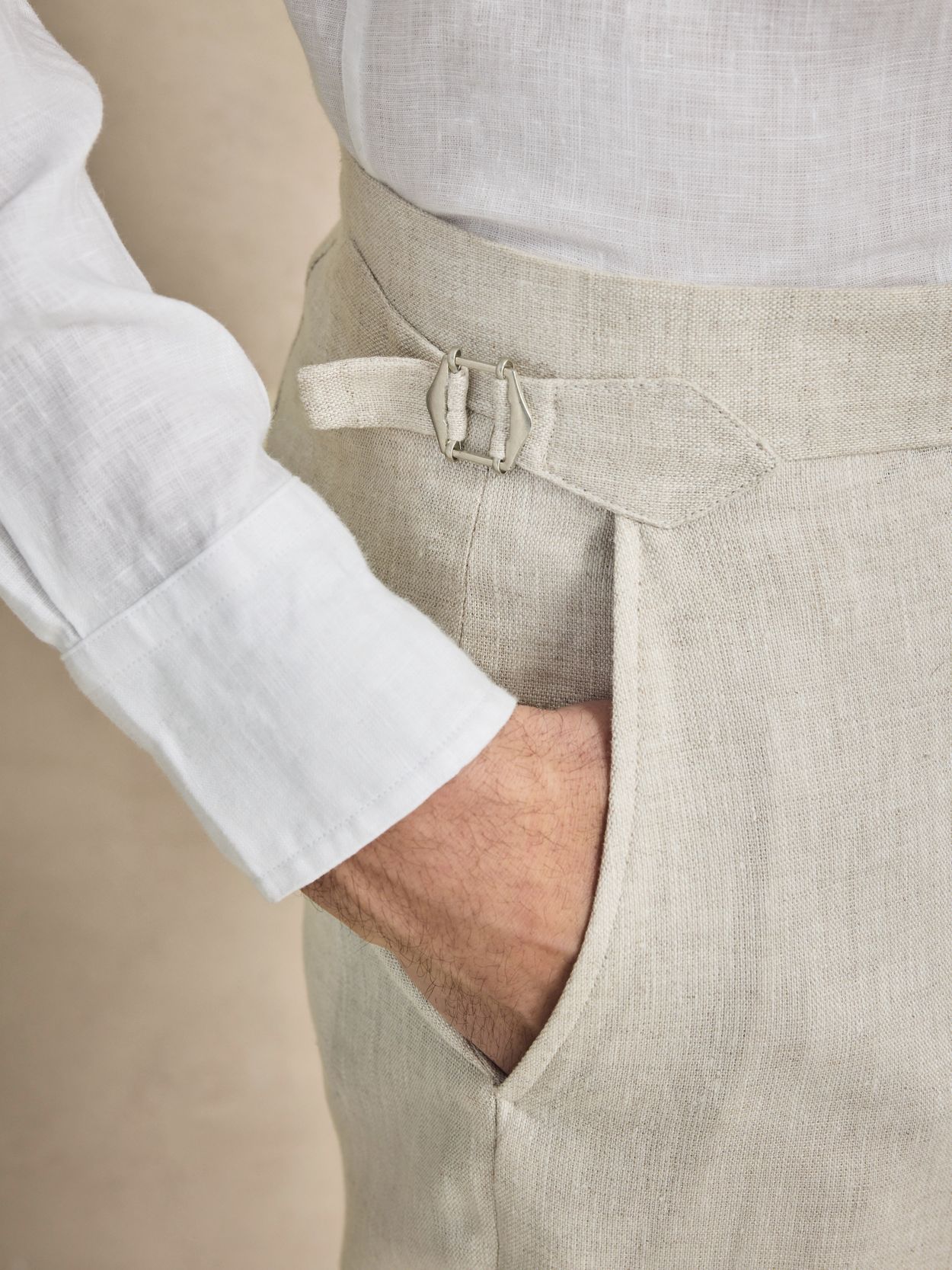 Image number 8 for product Sand Dobbelt Radet Hør Jakkesæt