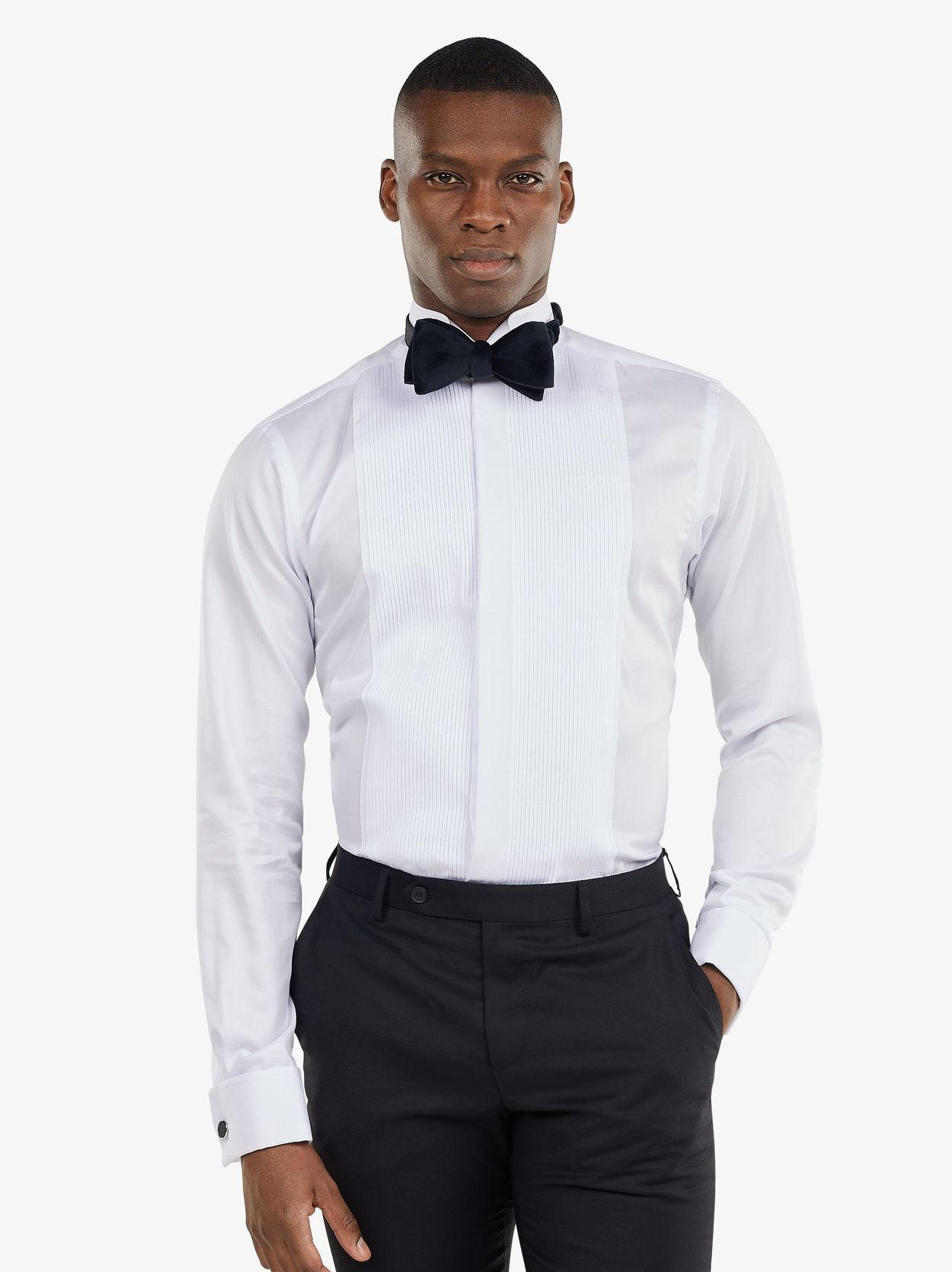 Mens White Tuxedo Shirt