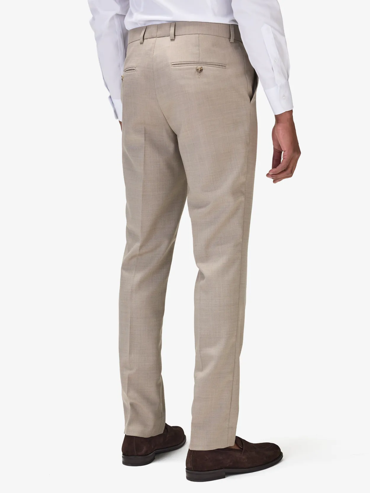 Image number 8 for product Beiger Anzug Wollstretch Mit Hemd