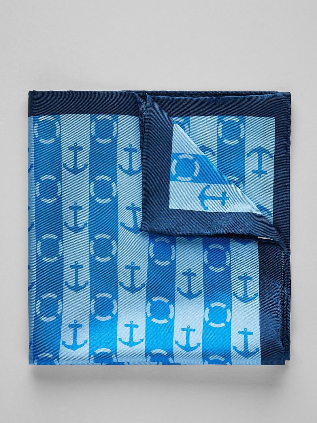 Blue Pocket Square Motif 