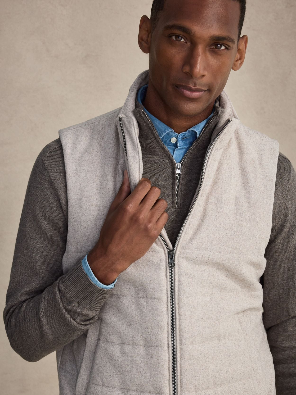 Men's Flannel Zip Vest - Buy online | John Henric