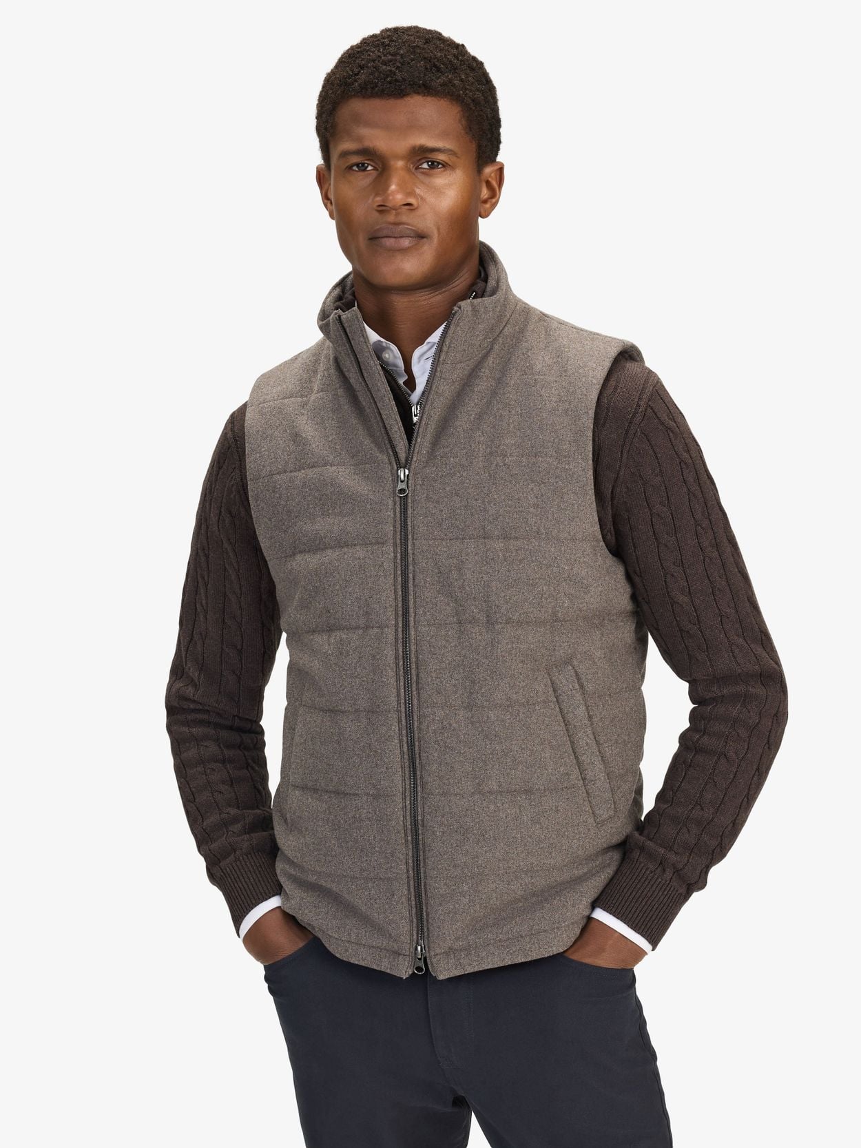 Men's Flannel Zip Vest - Buy online | John Henric