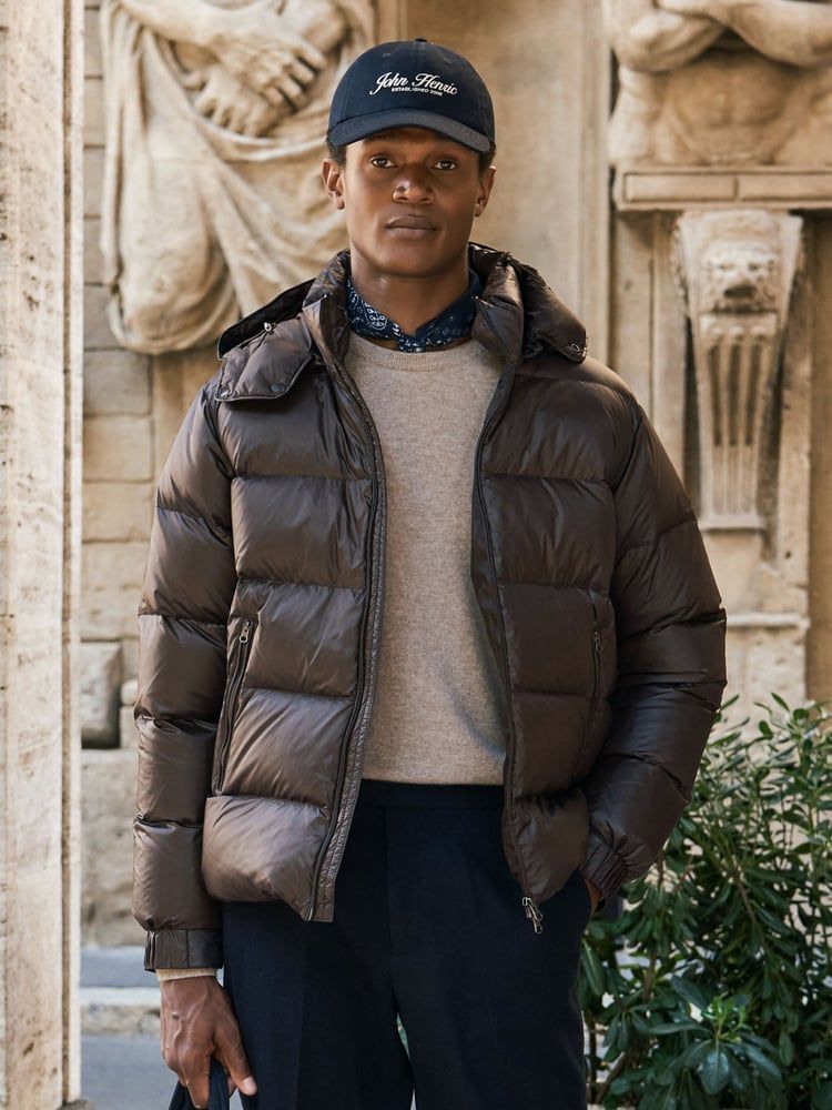 Dark Brown Puffer Jacket